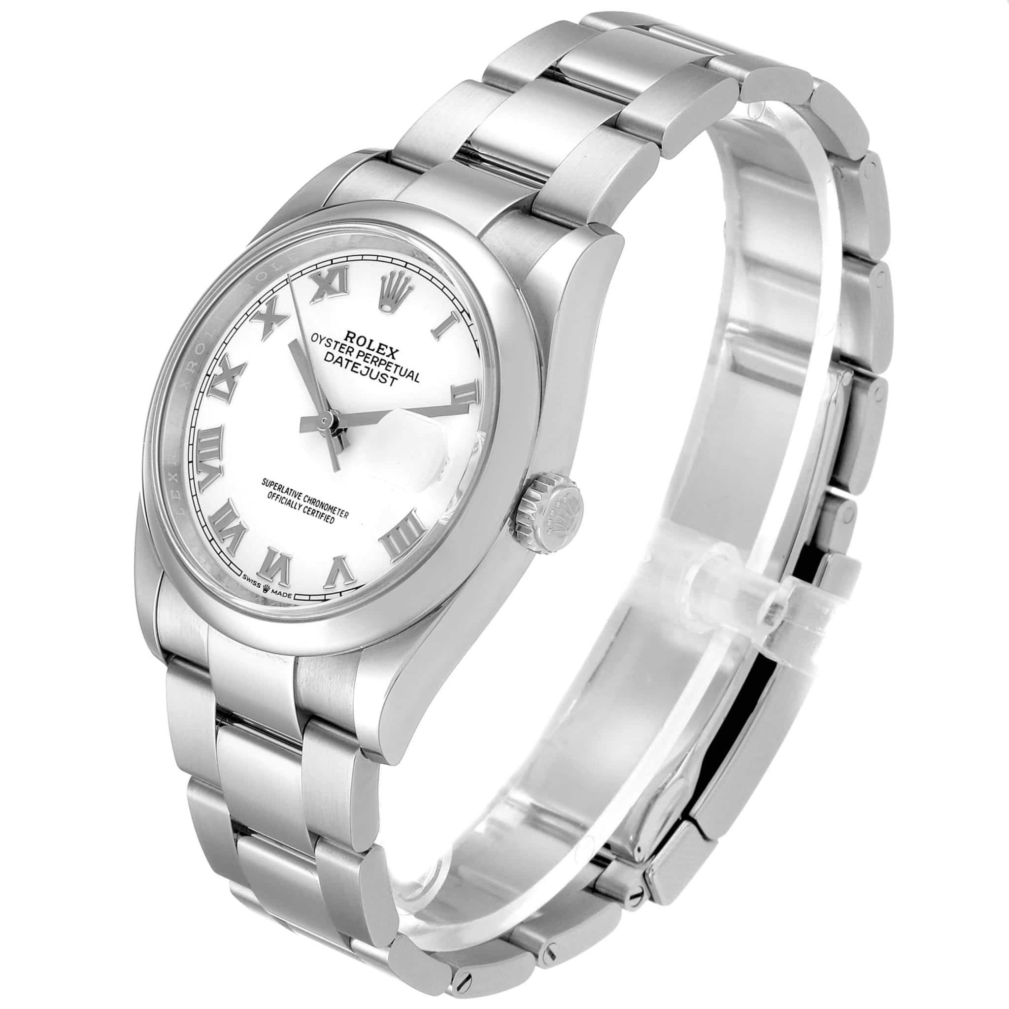 Rolex Datejust 126200-0008 Oyster Steel White Dial Replica - Elite Watch Atelier