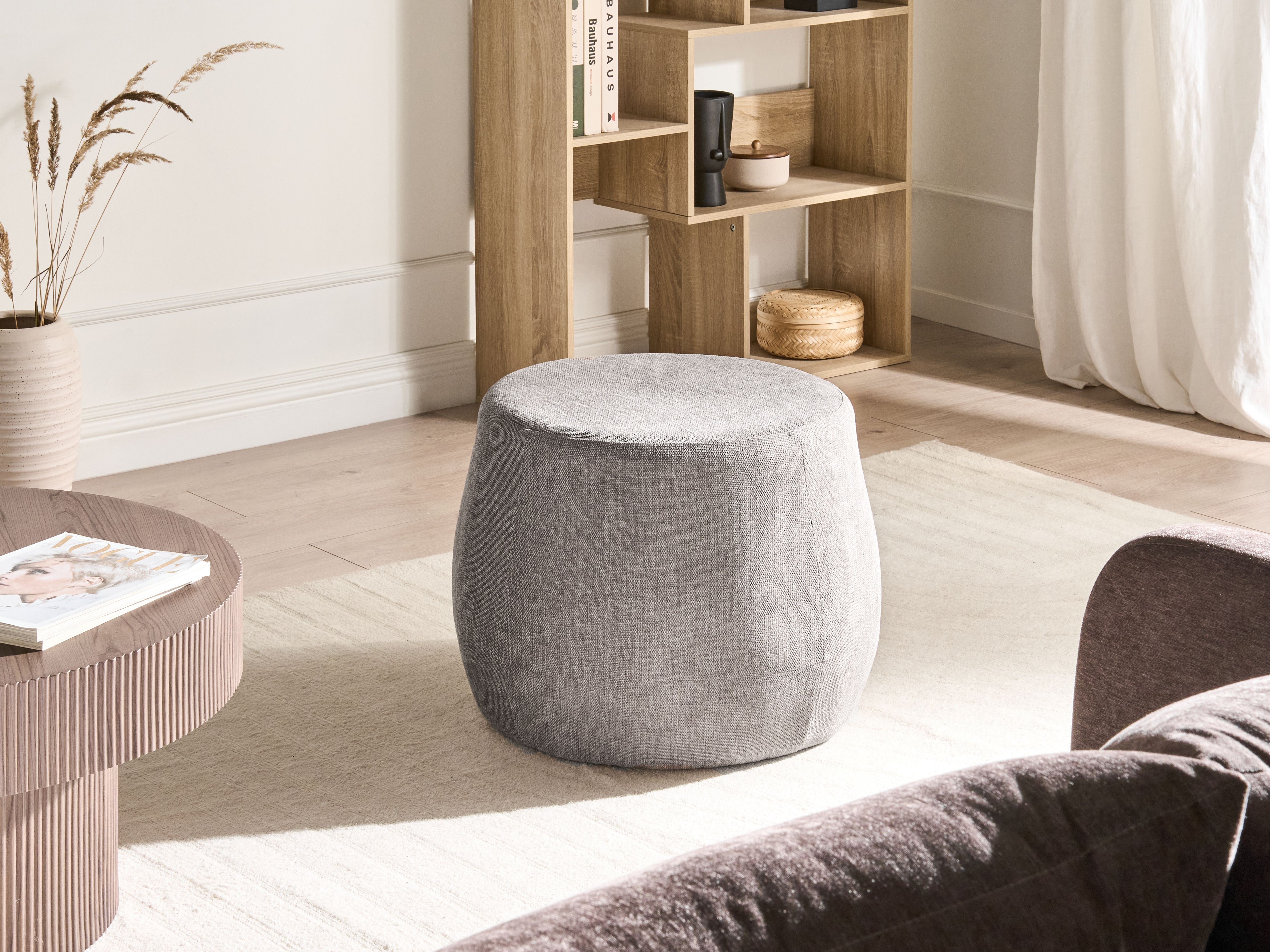 Pouffe ASHTON Light Grey