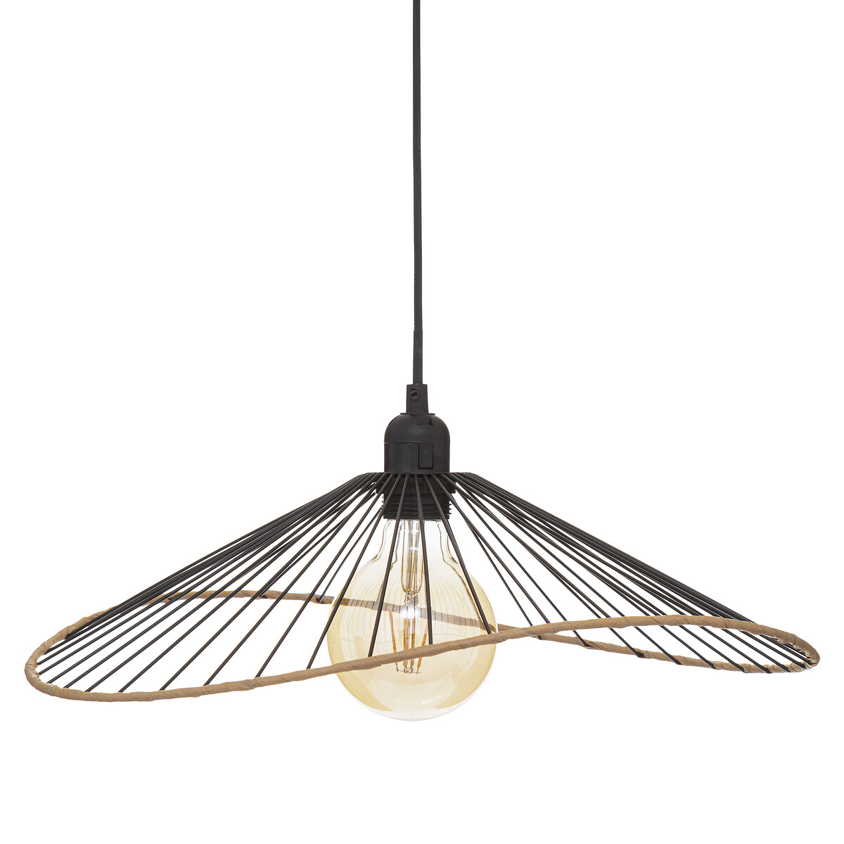 Pendant Light "Alara" Black metal, D.45 cm