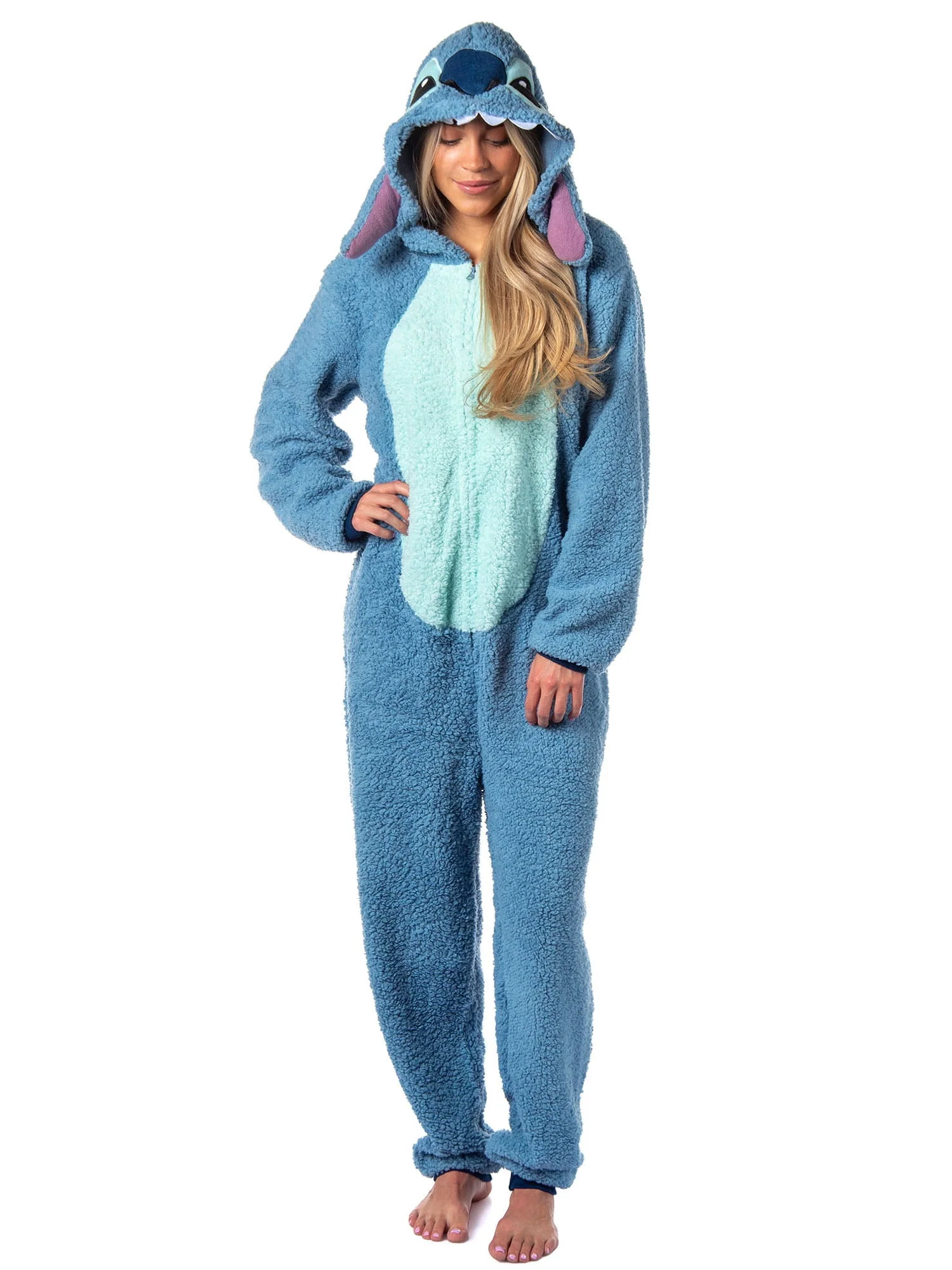 Disney Lilo And Stitch Adult Unisex Stitch Costume Sherpa Fleece One Piece Pajama Union Suit - Image 6 Disney Lilo And Stitch Adult Unisex Stitch Costume Sherpa Fleece One Piece Pajama Union Suit - Image 6