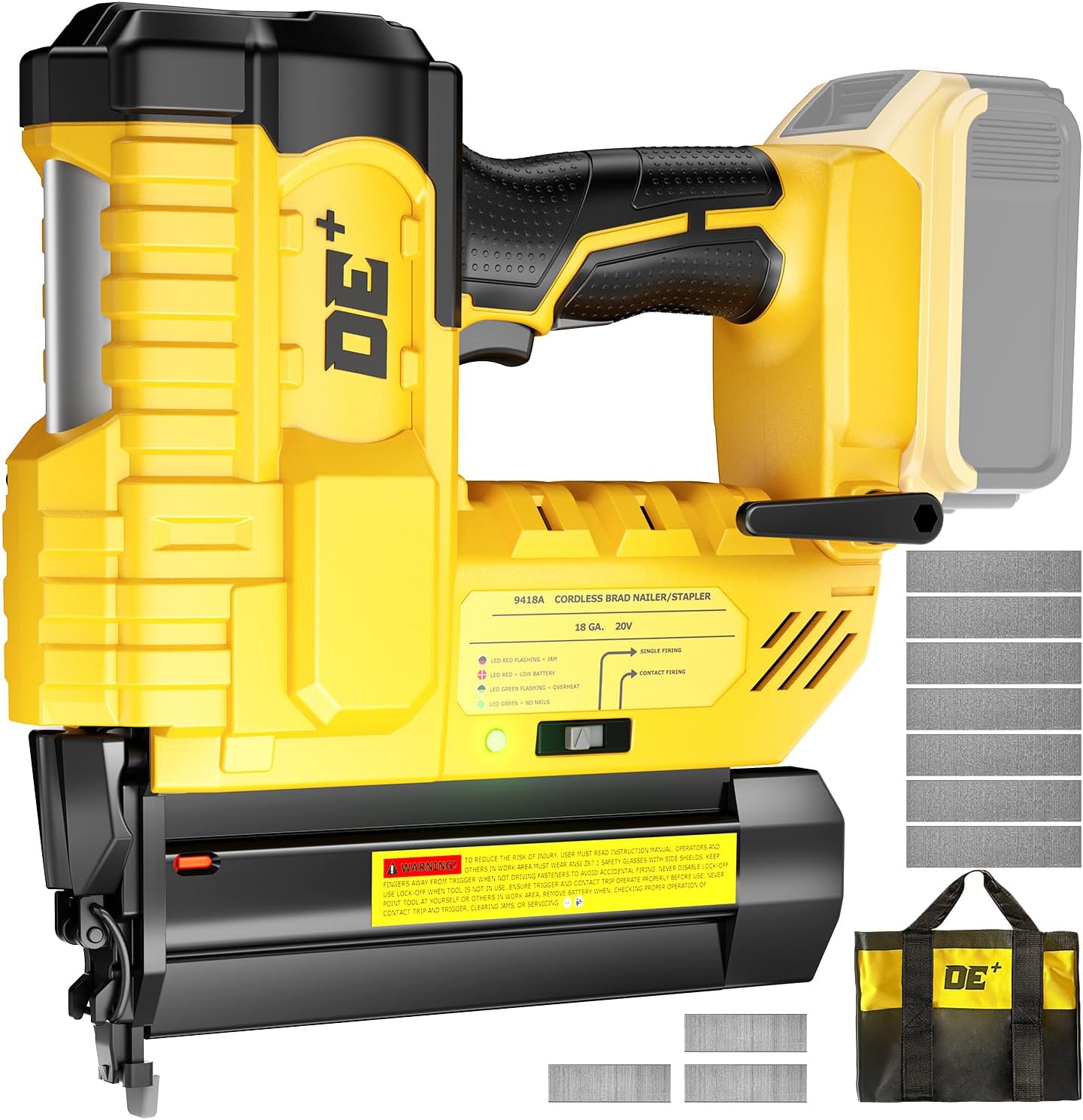DeForce 18GA Cordless Brad Nailer, 2