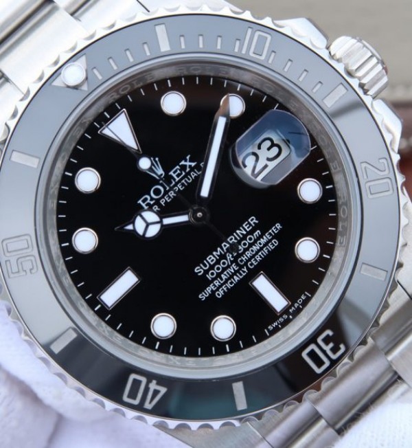 Replica Rolex Submariner 116610 LN Black Ceramic V7 Noob A3135 - Elite Watch Atelier