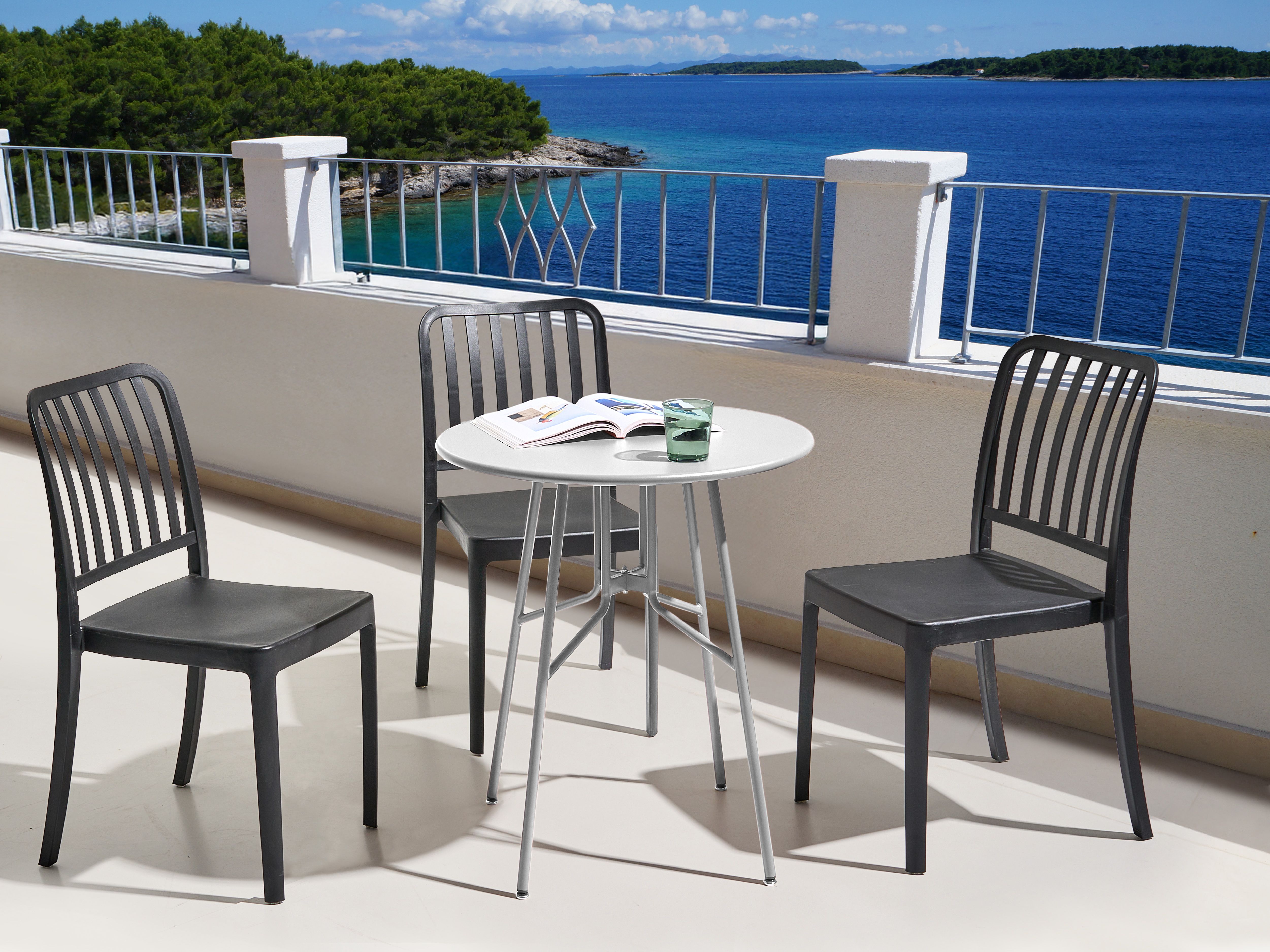 Bistro Table TALTAL 64 cm 64 cm Metal Grey