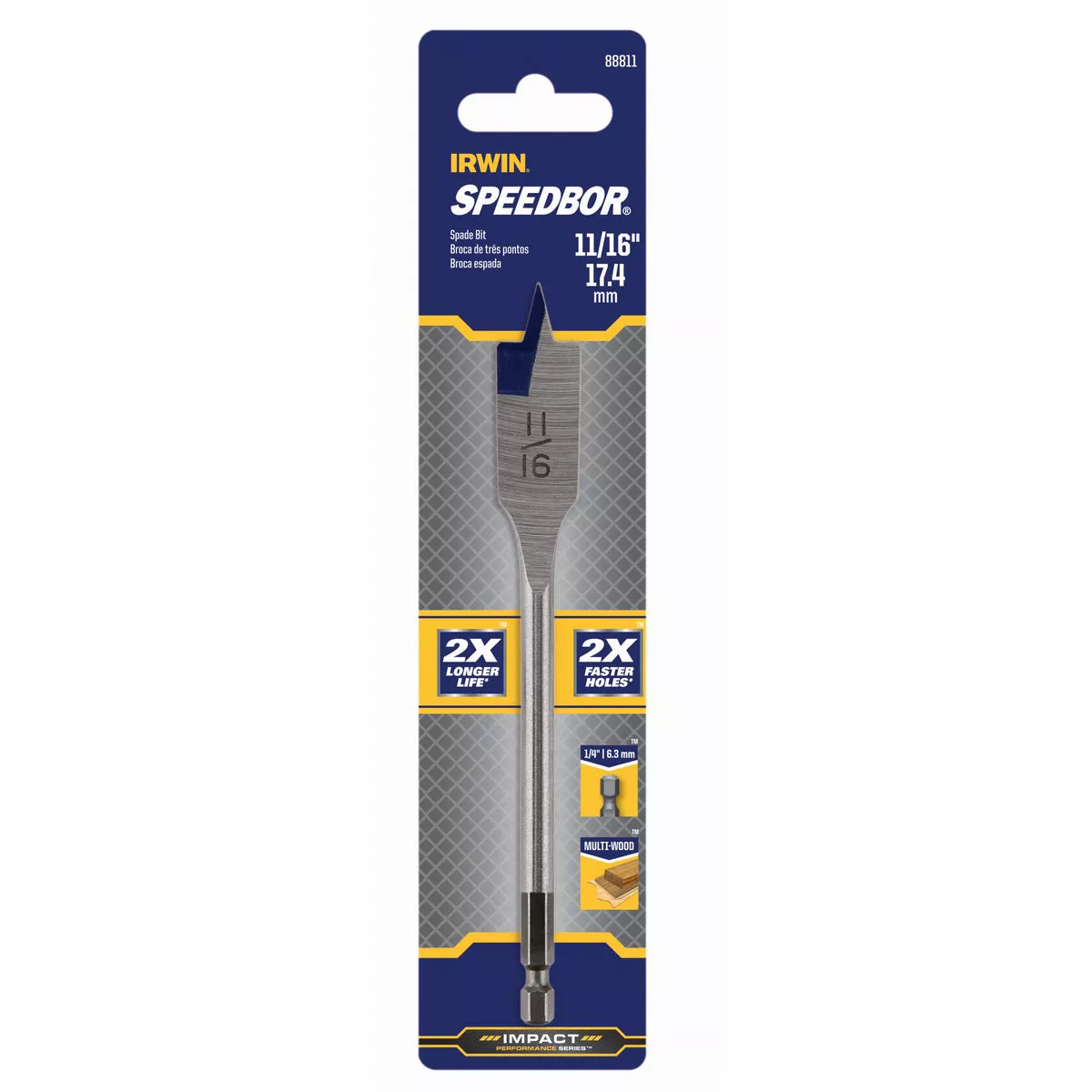 Irwin Speedbor 11/16 In. x 6 In. Spade Bit