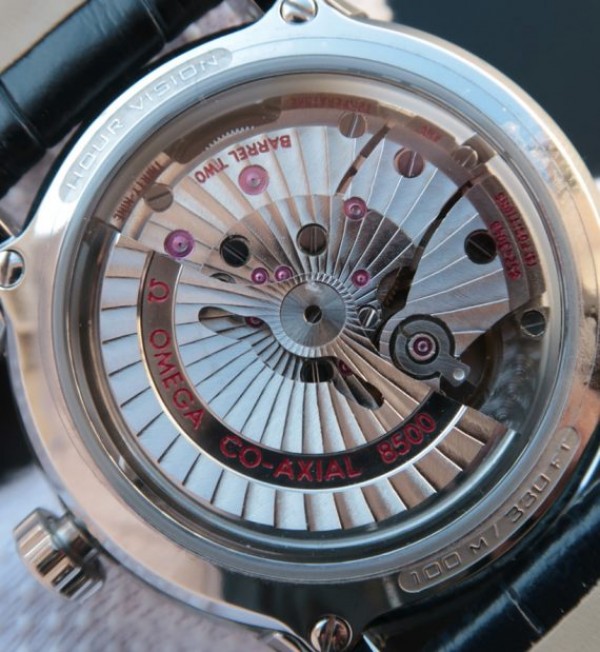 Replica Omega V6 De Ville Hour Vision Co-Axial 41mm SS Blue Dial Leather Strap A8500 - Top club