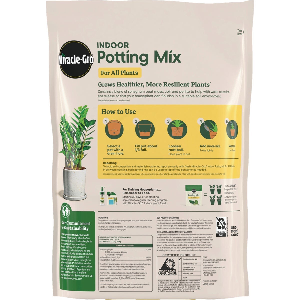 Miracle-Gro 6 Qt. Indoor Potting Mix