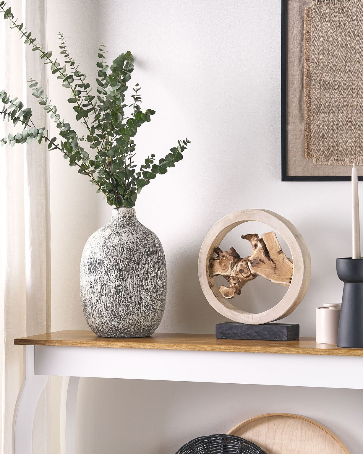 Flower Vase VIGO Ceramic 36 cm Grey