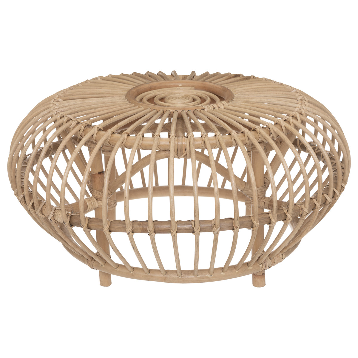Coffee table "Neta" Rattan, D.73 cm