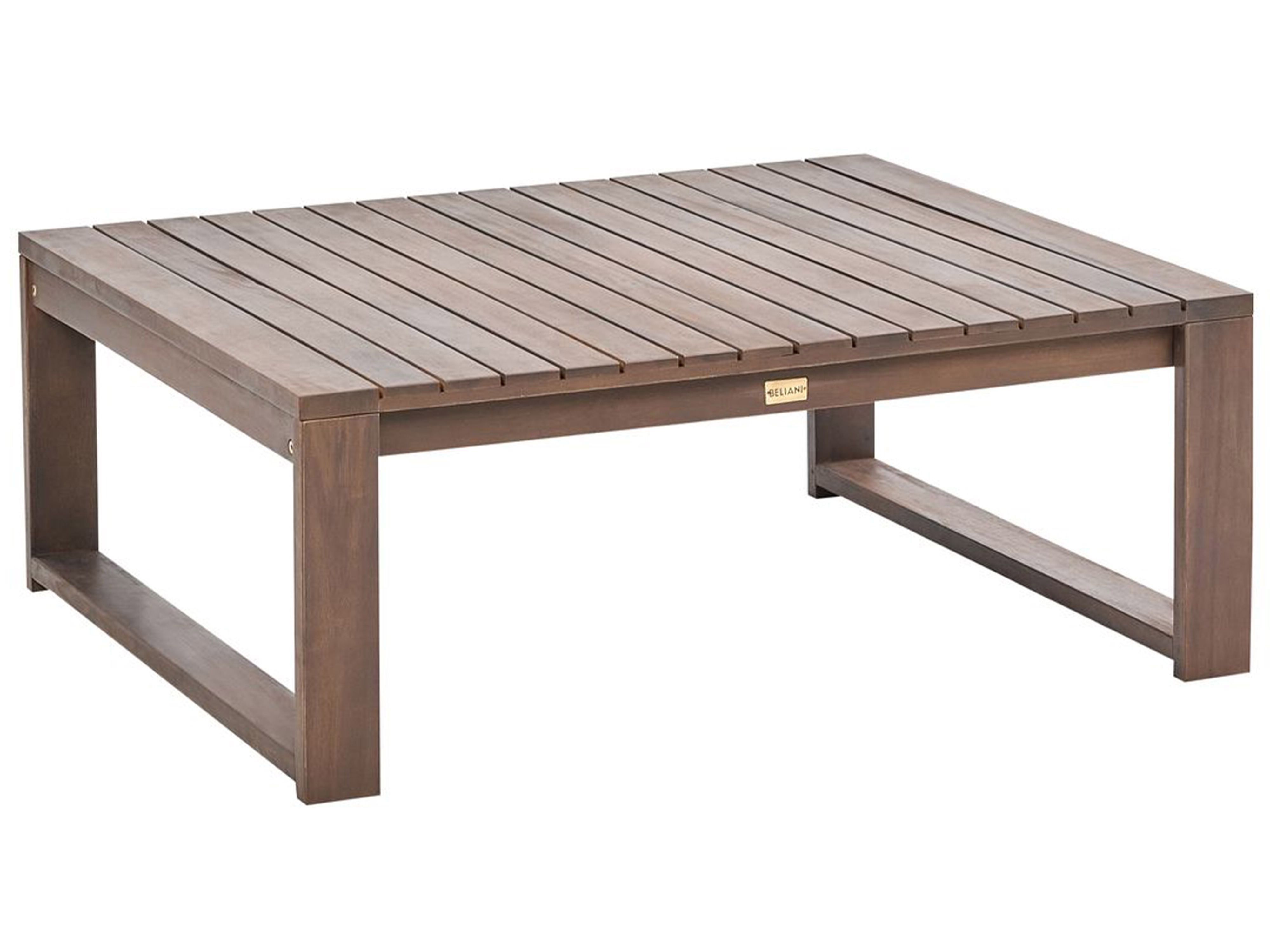 Garden Coffee Table TIMOR 90 cm 75 cm Certified Acacia Wood Dark Brown