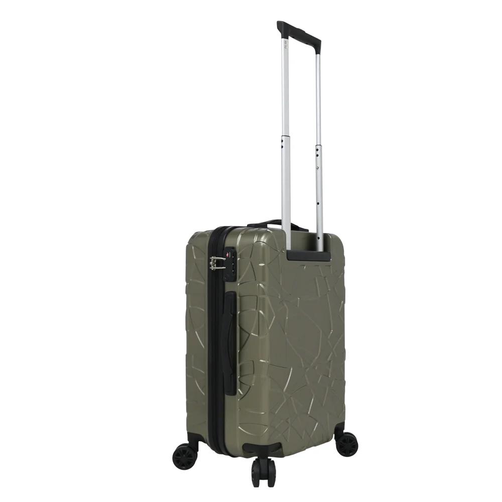 Chariot Crystal 3-Piece Expandable Lightweight Spinner Luggage Set - Champagne