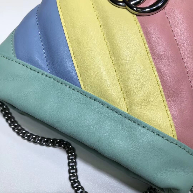 Replica Gucci Gg Marmont Mini Bucket Bag In Pastel And Rainbow 5751631:1High-quality replica