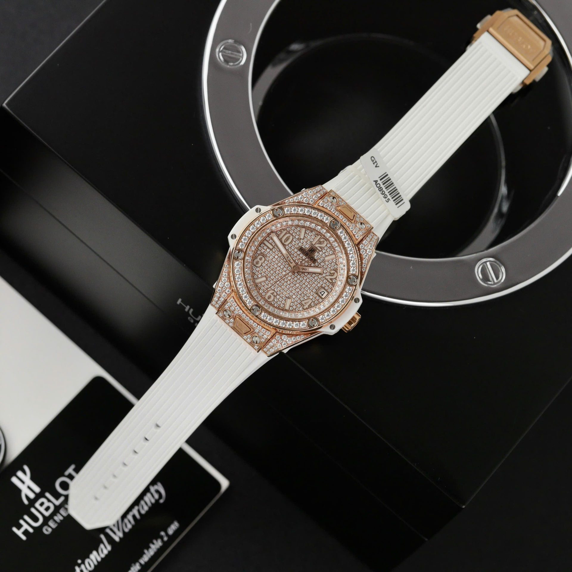 Hublot Big Bang One Click King Gold Custom Moissanite Diamonds Hong Kong 39mm - Elite Watch Atelier