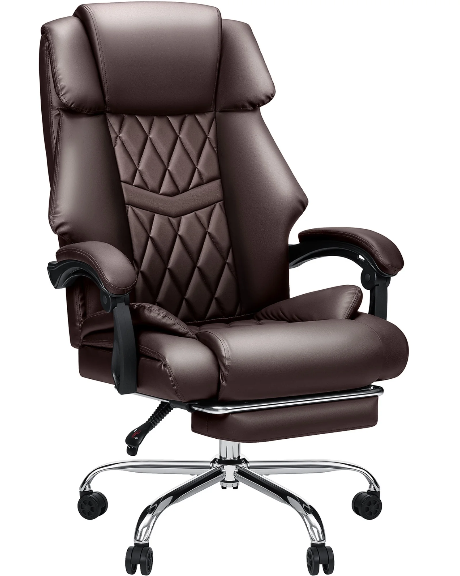 Hoffree Executive Office Chair Big and Tall Office Chair with Footrest Reclining Leather Chair High Back Ergonomic Computer Desk Chair with Lumbar Back Support for Home Office 500lbs, Black - Image 19