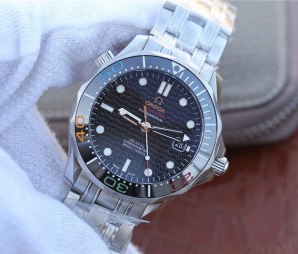 Replica Omega OMF Seamaster 300M Chronometer SS Rio 2016 SS Bracelet A2824 - Elite Watch Atelier