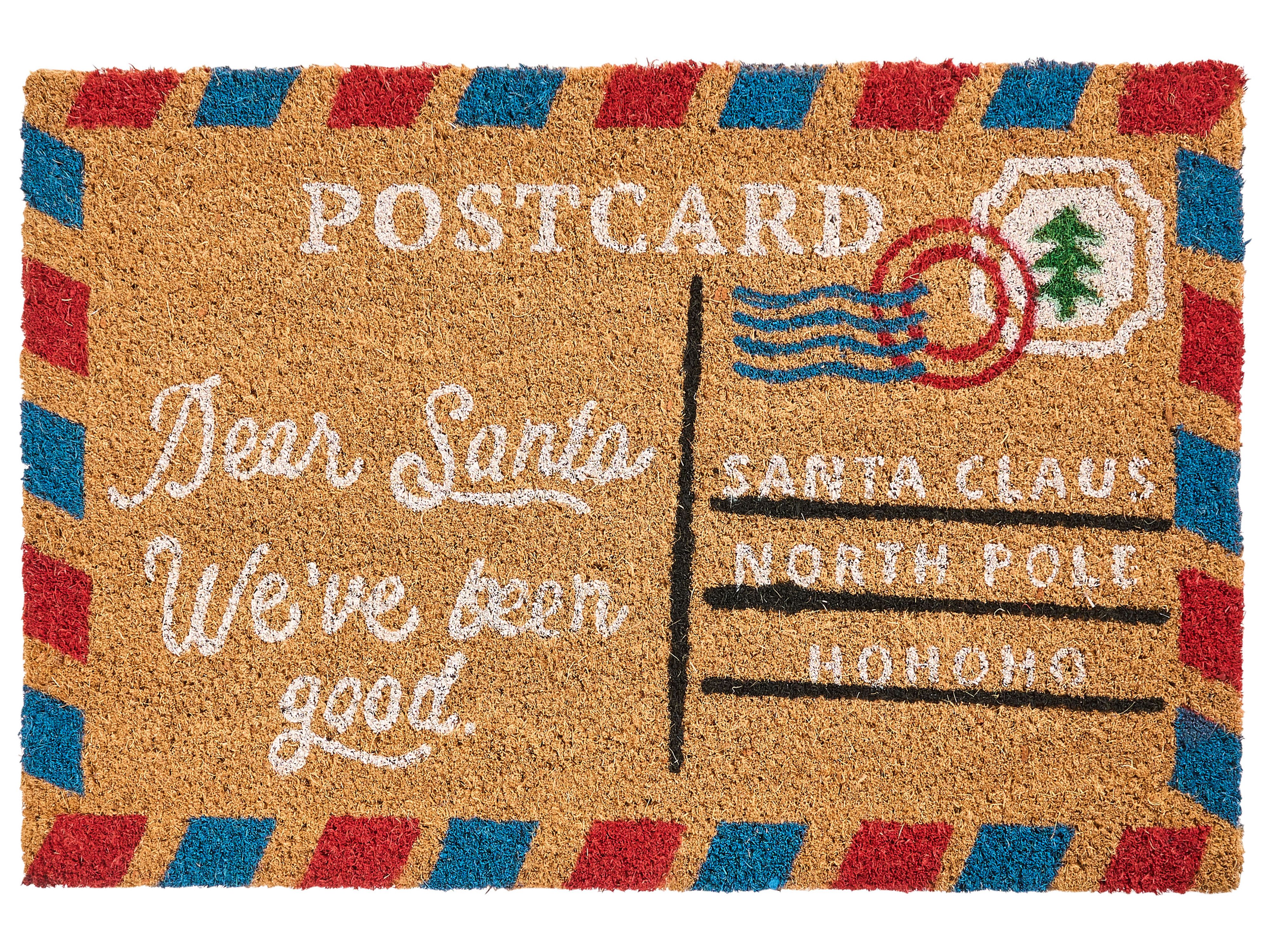 Doormat KATALLA Natural 40 x 60 cm Christmas Motif Coir