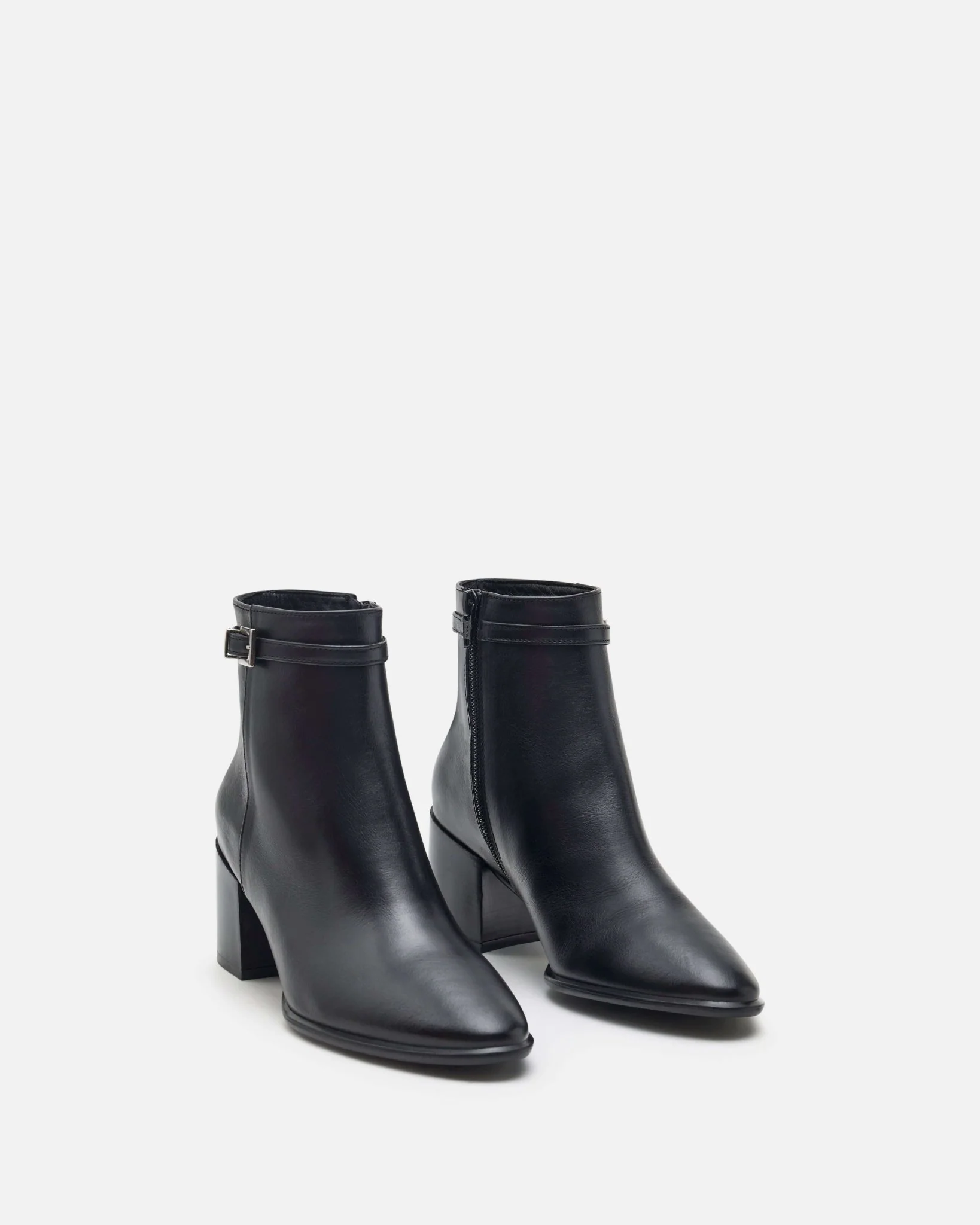 BOTTINES FELICIA - En cuir à bride fine noir