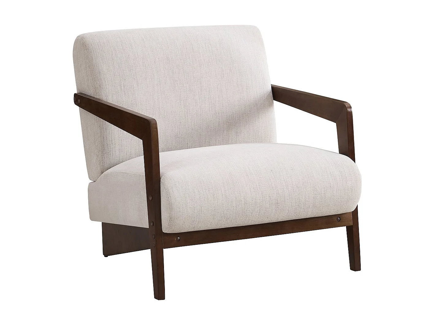 Fauteuil intérieur scandinave en bois et tissu 