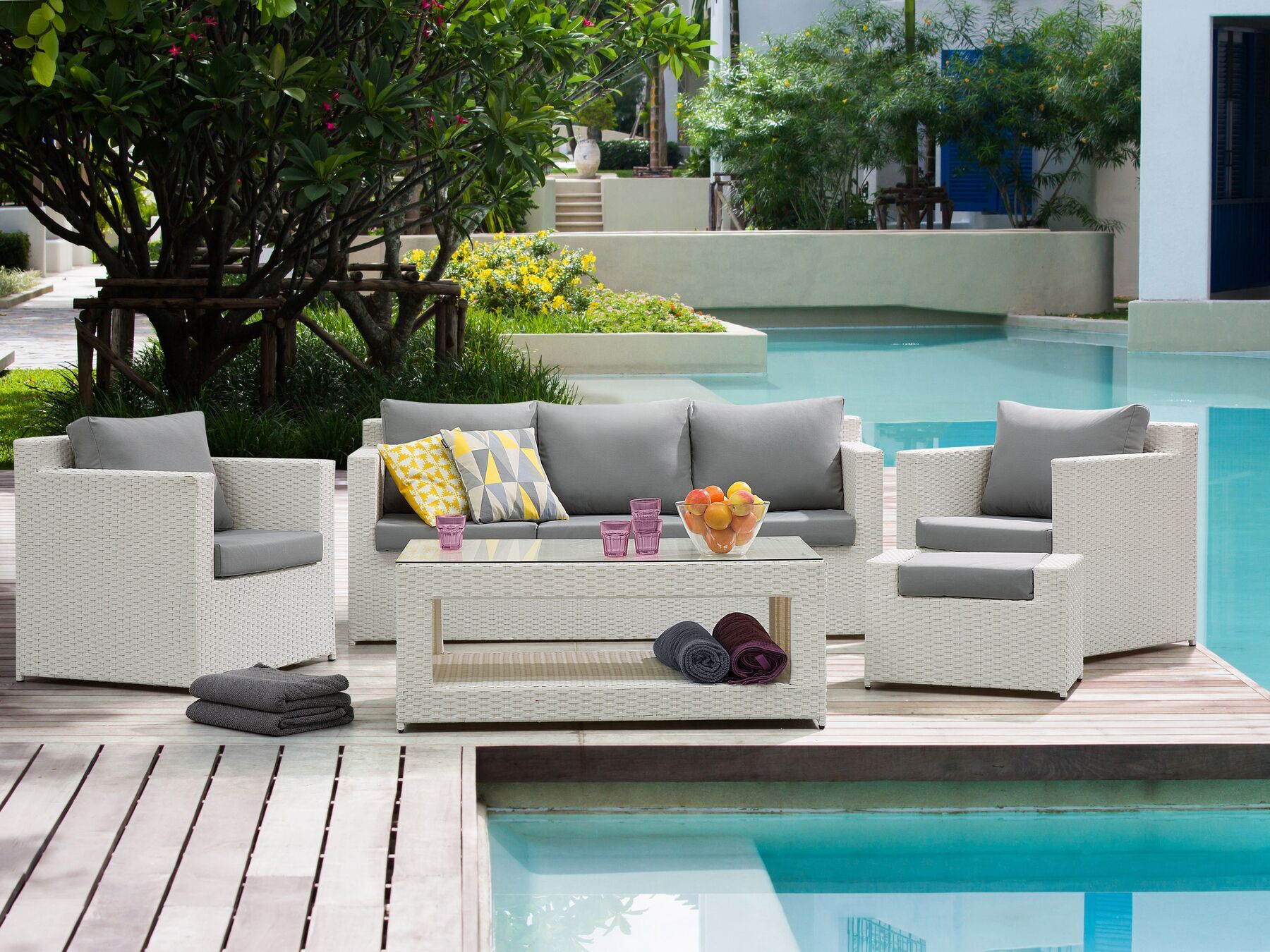 Outdoor Cushion Cover Set ROMA Grey