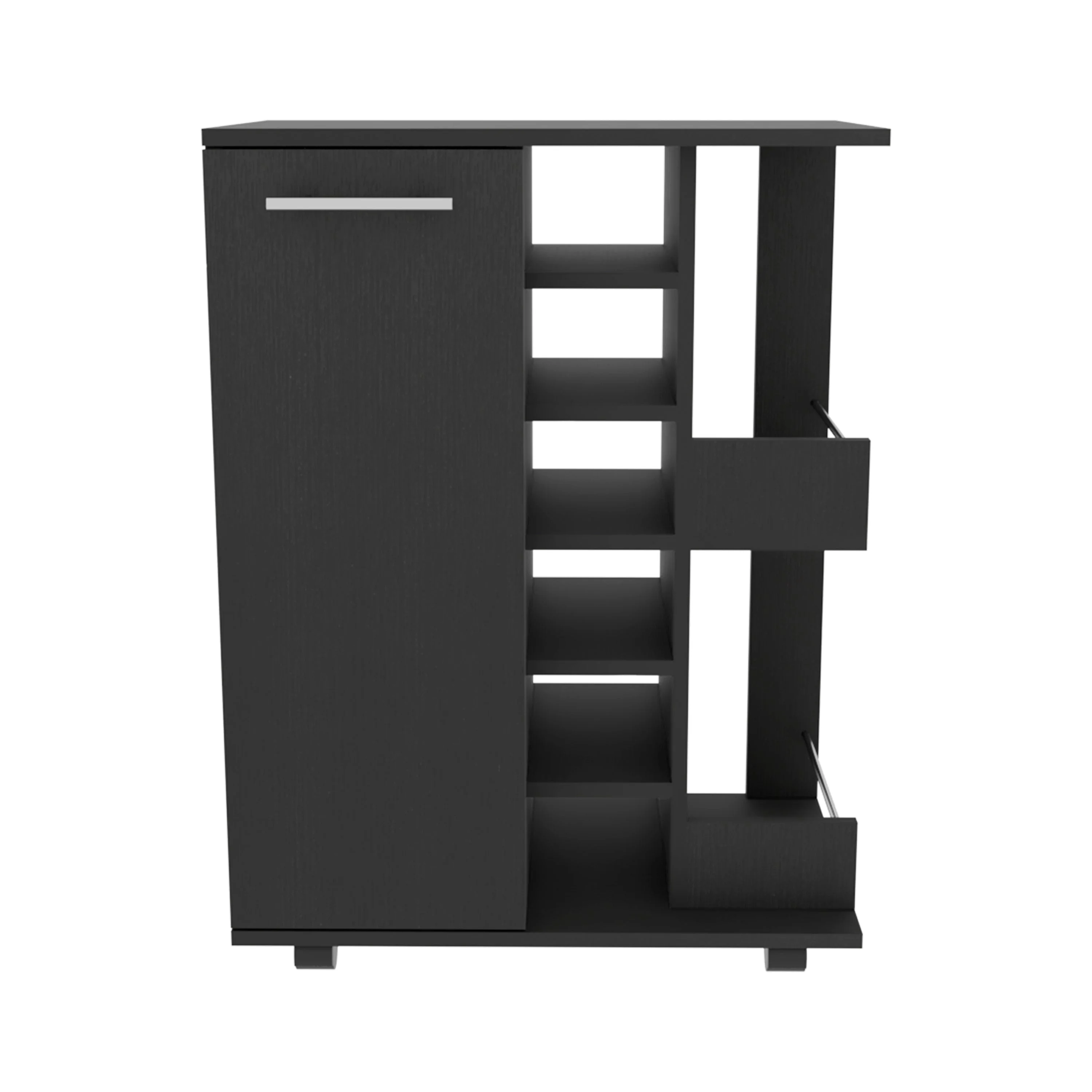 Boahaus Yorkshire Bar Cart, Black Wengue