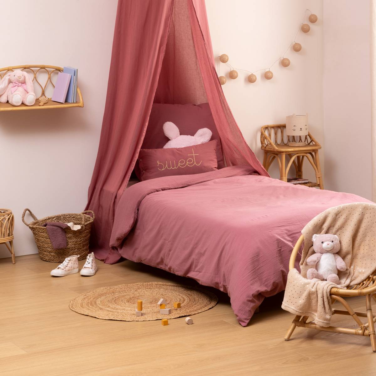 Children's Bedding Set "Lili" 2 pieces, 140x200 cm, Antique Rose