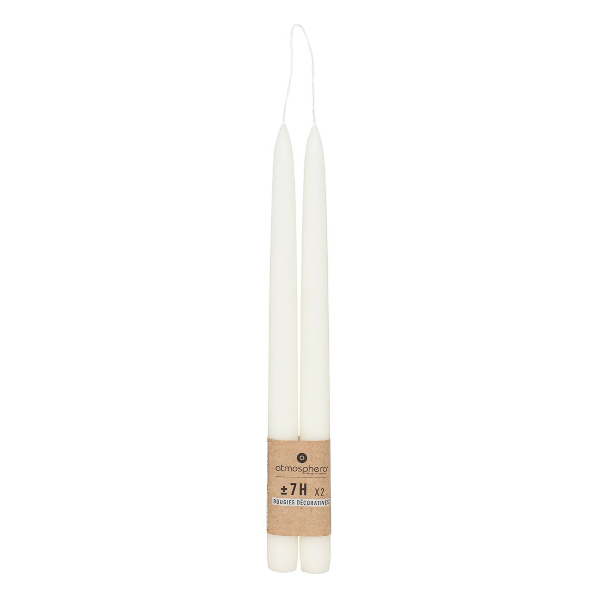 Set of 2 stick candles "Hugo" Ivory white, 70g
