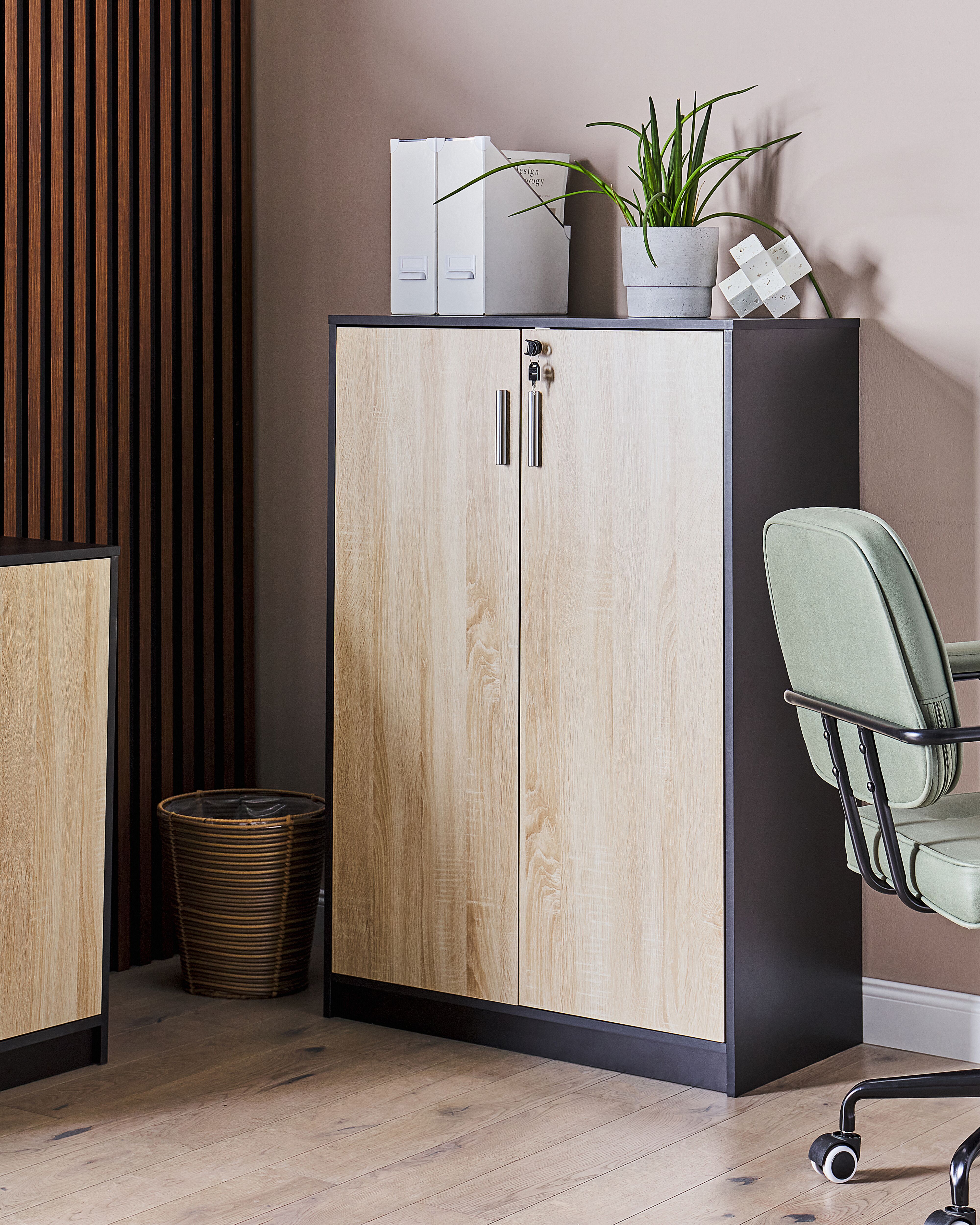 Storage Unit ZEHNA Brown/ Black
