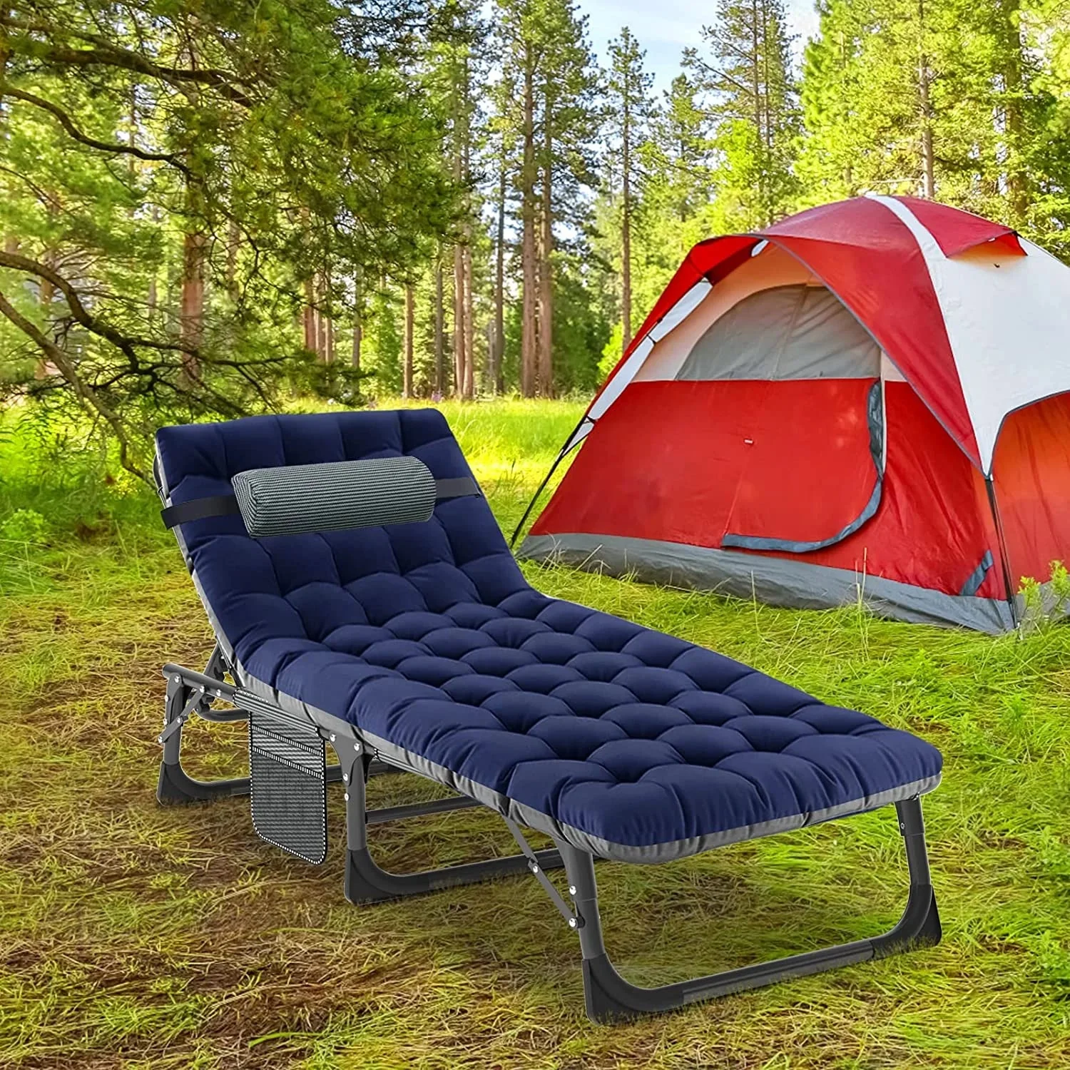 Slsy 5-Position Adjustable Folding Lounge Chair And Cot - 75.2" x 25.6" x 11.8" - Image 61 Slsy 5-Position Adjustable Folding Lounge Chair And Cot - 75.2" x 25.6" x 11.8" - Image 61