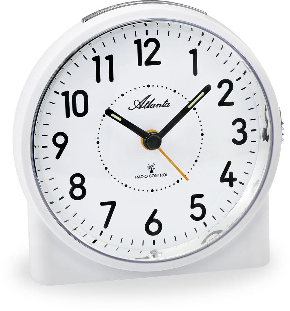 Atlanta Radio Alarm Clock Analog 11.5 cm Plastic • Funkgesteuert • Crescendo-Alarm