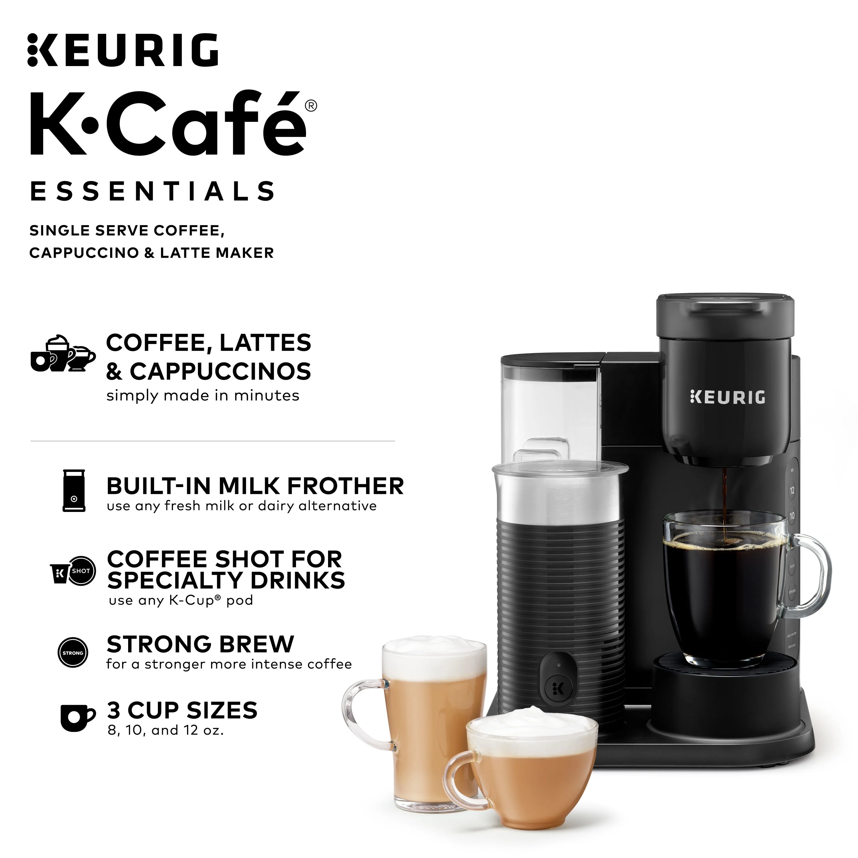 Keurig K-Caf�� Essentials Single Serve K-Cup Pod Coffee Maker, Black