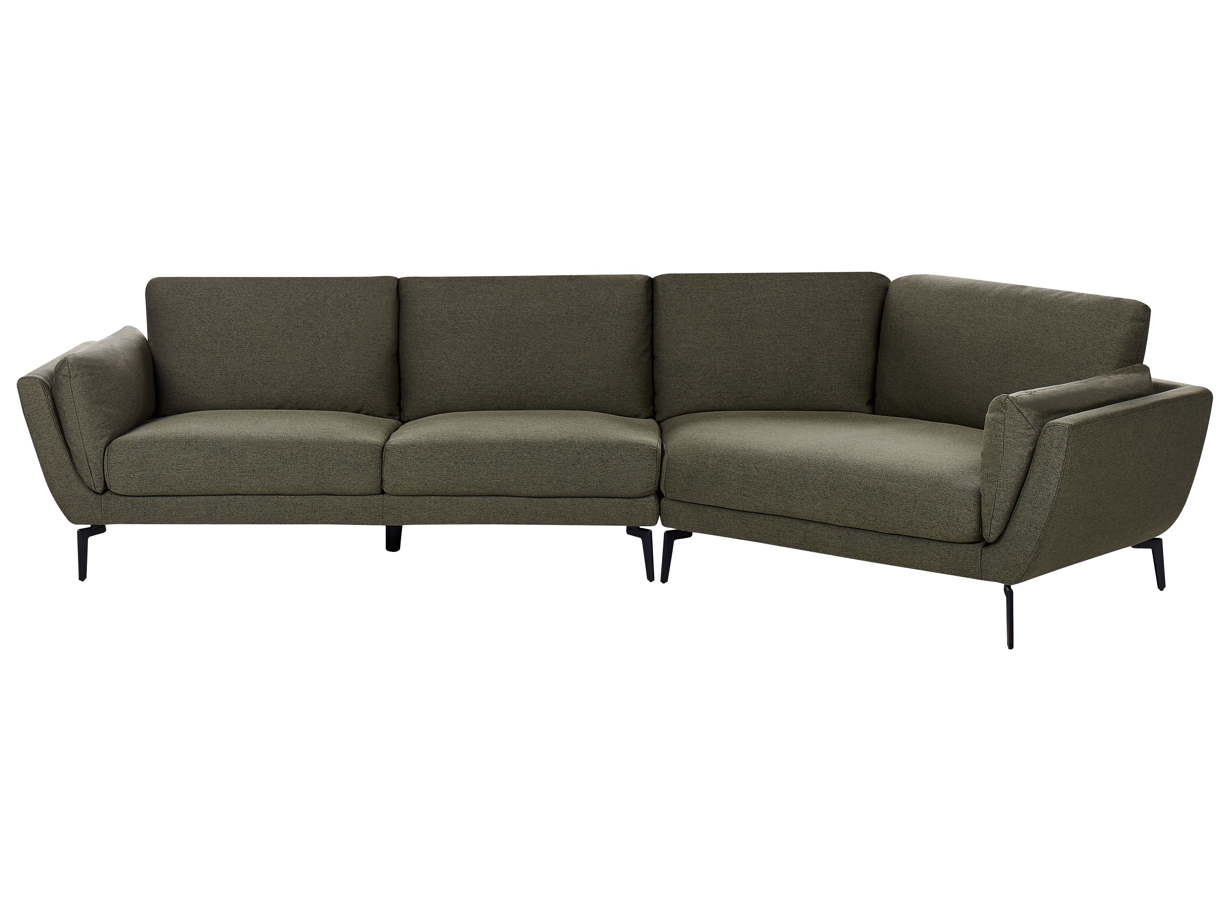 Sofa 3 Seater KANSSELI Fabric Dark Green