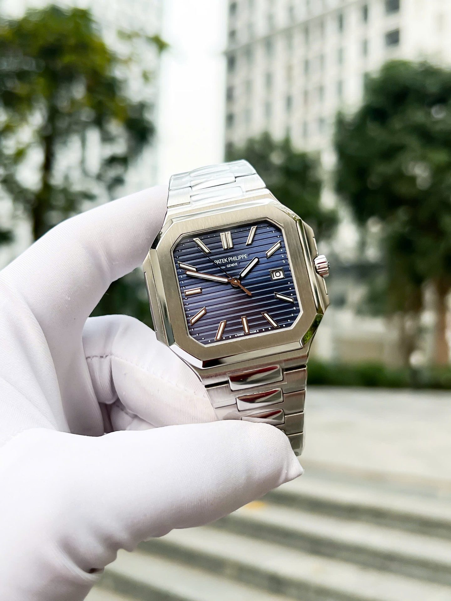 Patek Philippe Cubitus 5821 Best Replica 11 Watch Dial Blue Metal Wire 45mm - Top club