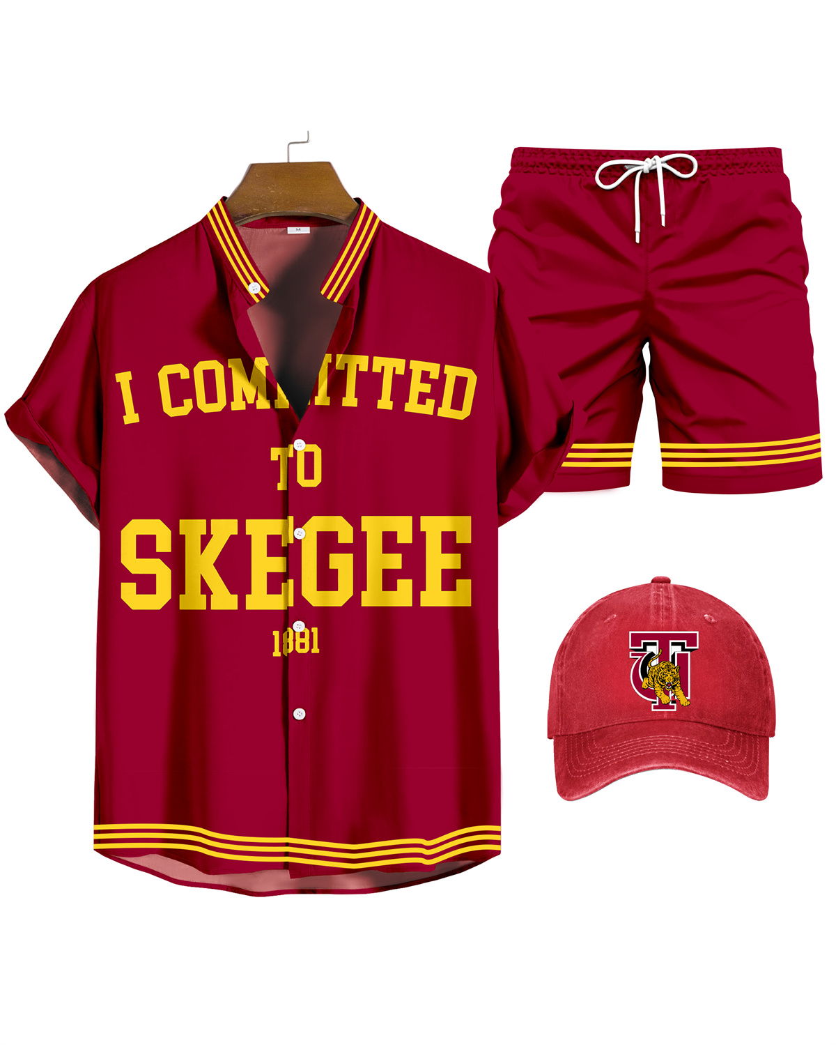 Tuskegee University Shirt Three-Piece Set 070
