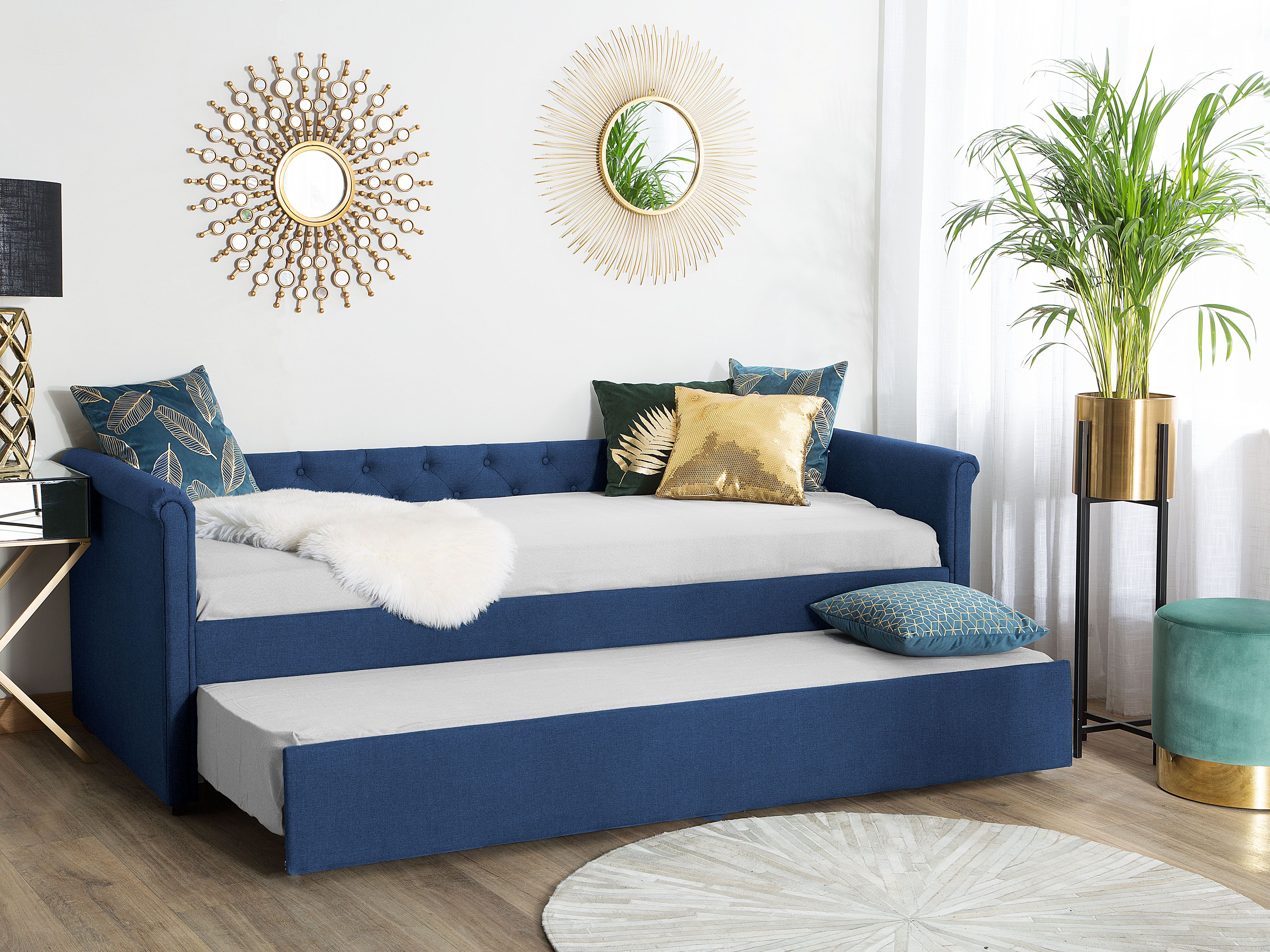 Trundle Bed Fabric LIBOURNE 80 x 200 cm (EU Small Single) Navy Blue