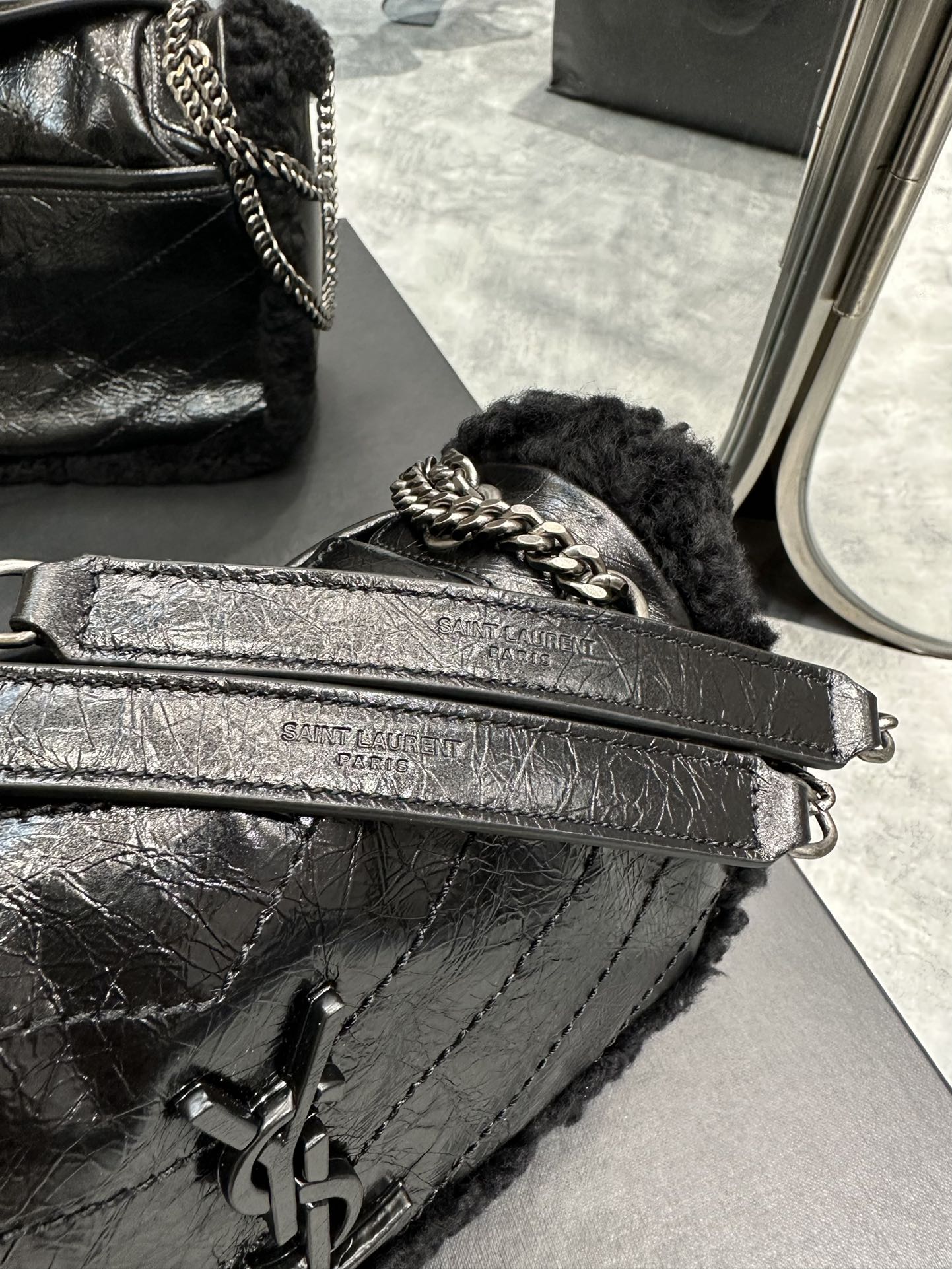 NIKI BABY CHAIN BAG IN CROCODILE-EMBOSSED LEATHER1:1High-quality replica