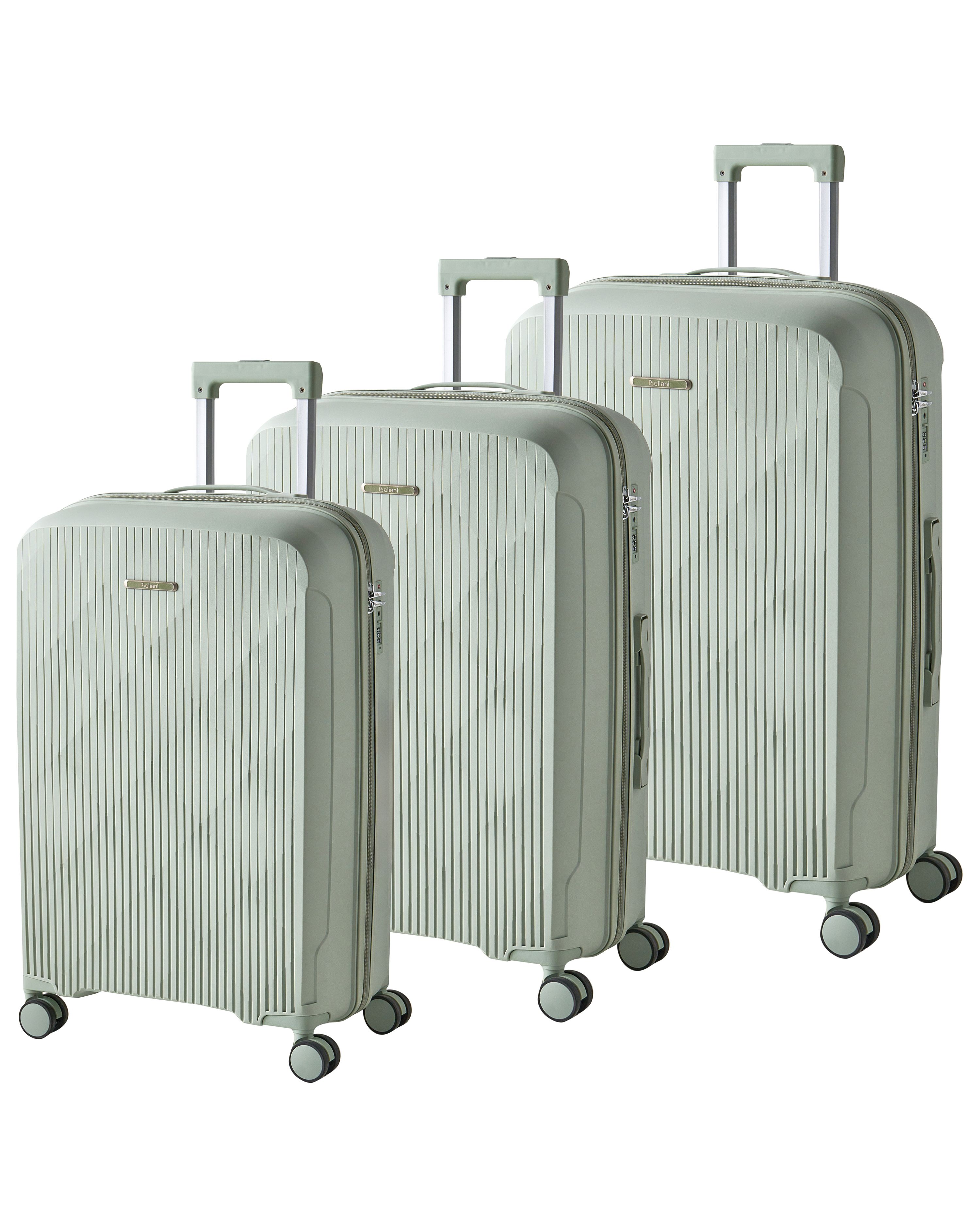 Set of 3 Hard Shell Suitcases TONSAI Light Green