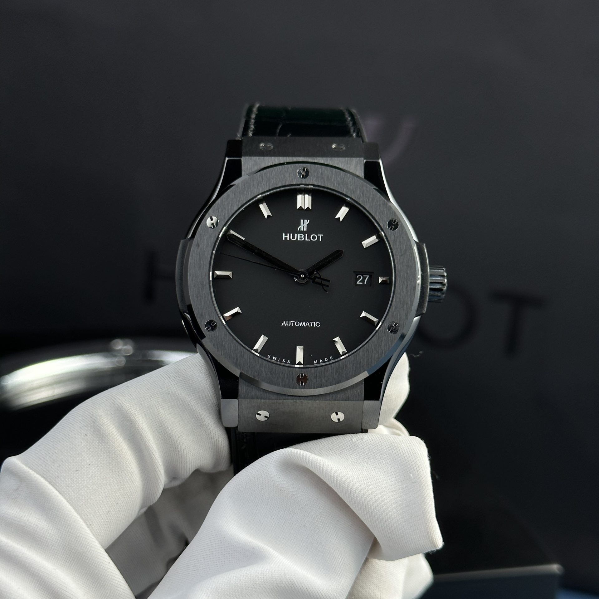 Hublot Replica 1:1 Watch Refine SW300 Movement Black Ceramic Bezel JJZ Factory 42mm - Top club