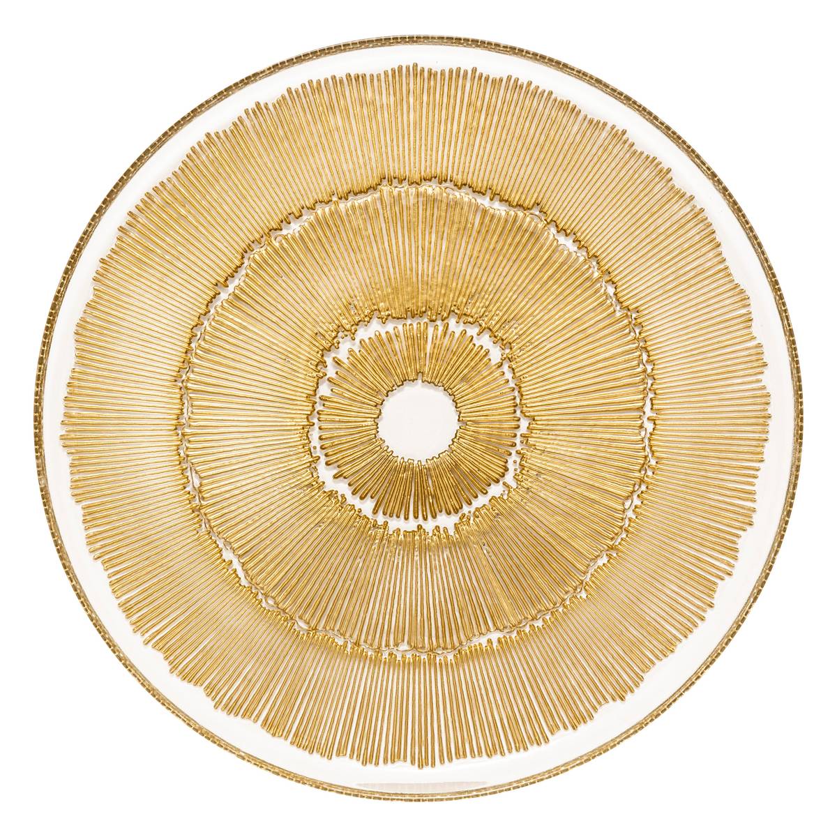 Presentation plate "Celeste" Glass, D.33 cm, Gold