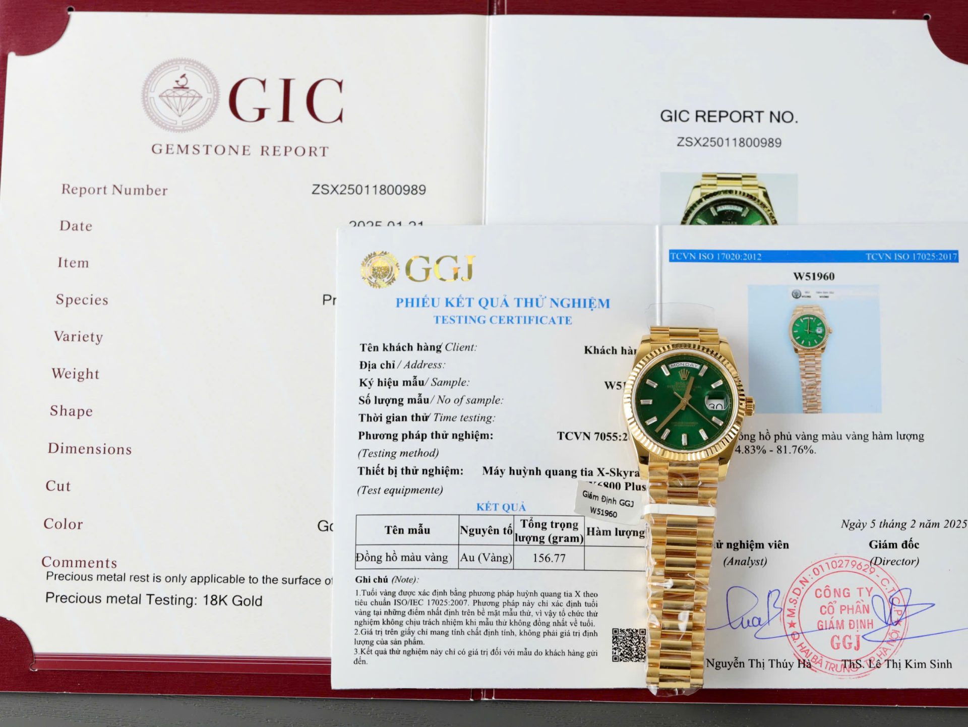 Rolex Day-Date Dial Green Copies Watch Weight 160gram Custom Gold Wrapped 36mm - Elite Watch Atelier