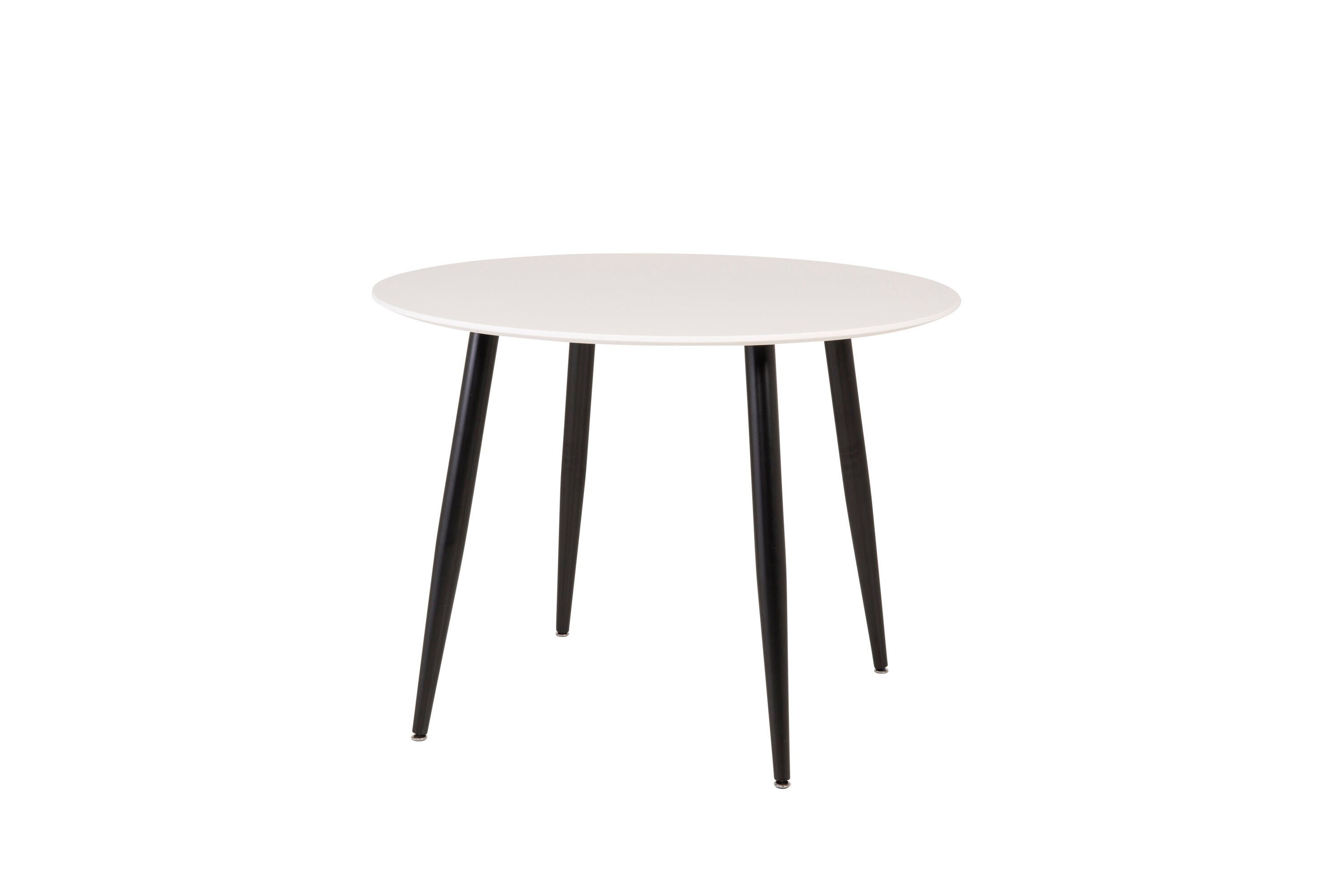 Namu Eetkamertafel - ø100 cm - Wit met zwarte poten