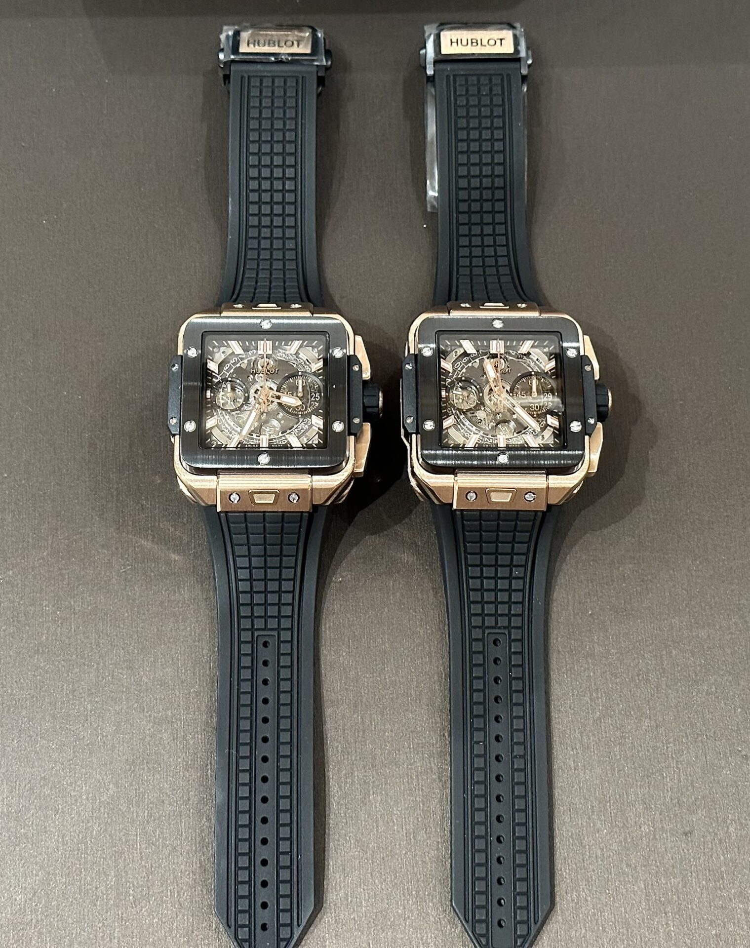 Hublot Big Big Square Best Replica Watch Rose Gold Black Bezel 42mm - Top club