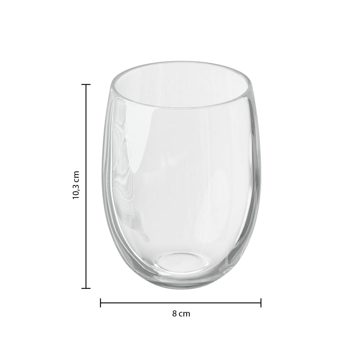 Set of 6 low tumblers "Orpea" 360 ml, Transparent