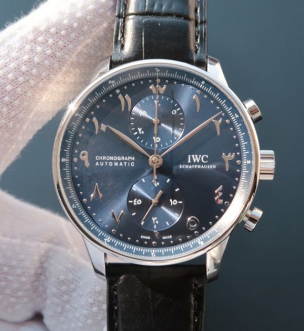 Replica IWC YLF Portuguese Chrono Dubai limited Edition Blue Dial - Top club