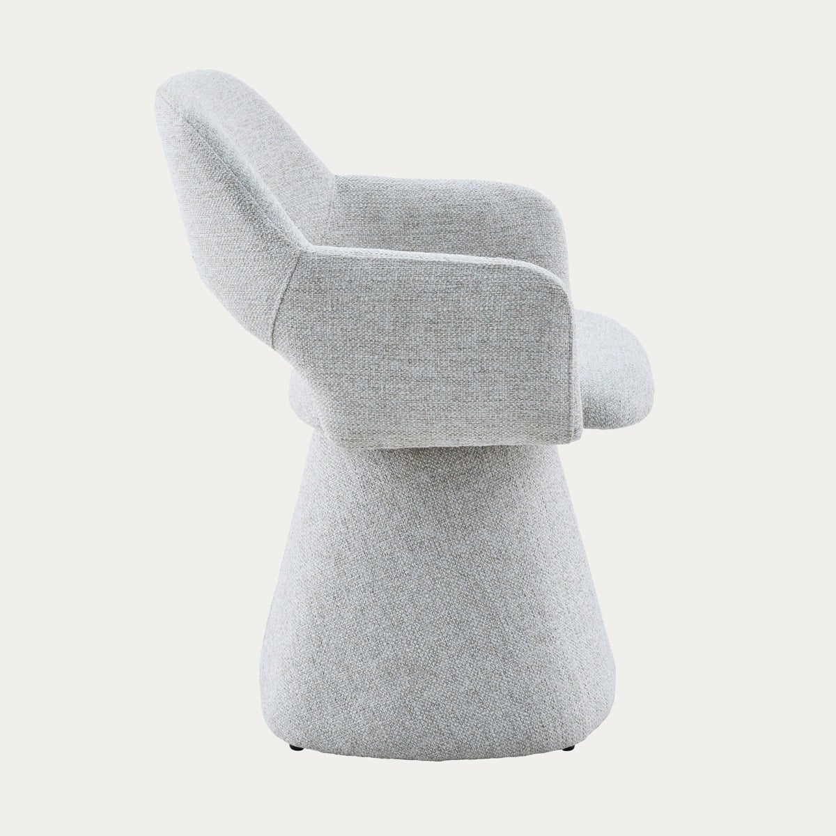 Fotel GOMBE obrotowy w tkaninie beżowy 55x62x85 cm