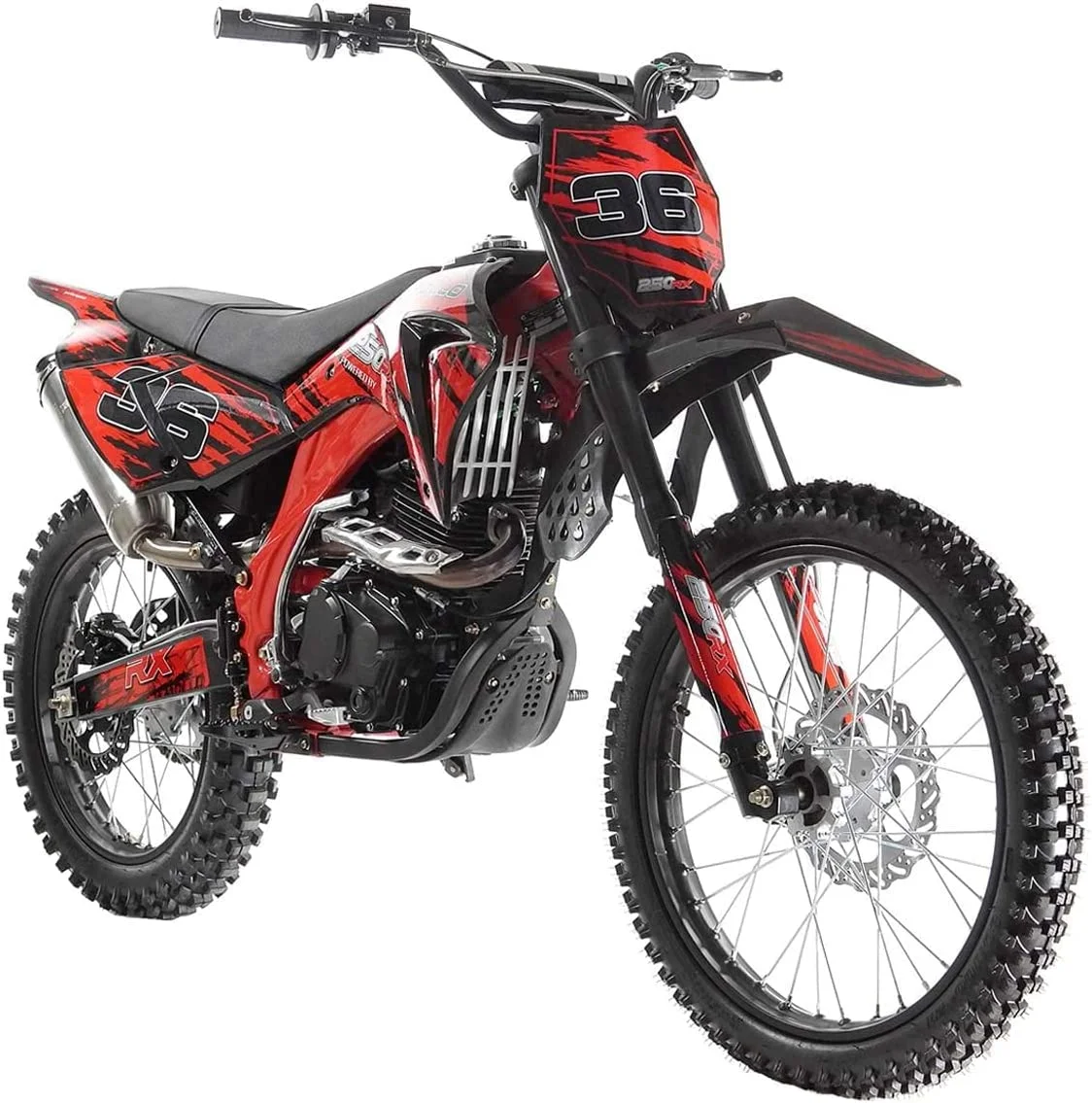 NEW Apollo AGB 36 Adults Youth 250cc DB36 Dirt Bike Pit Bike Gas Dirt Bike Manual Clutch 5 Speed Gas Motorcycle - Sporty Black color - Image 5