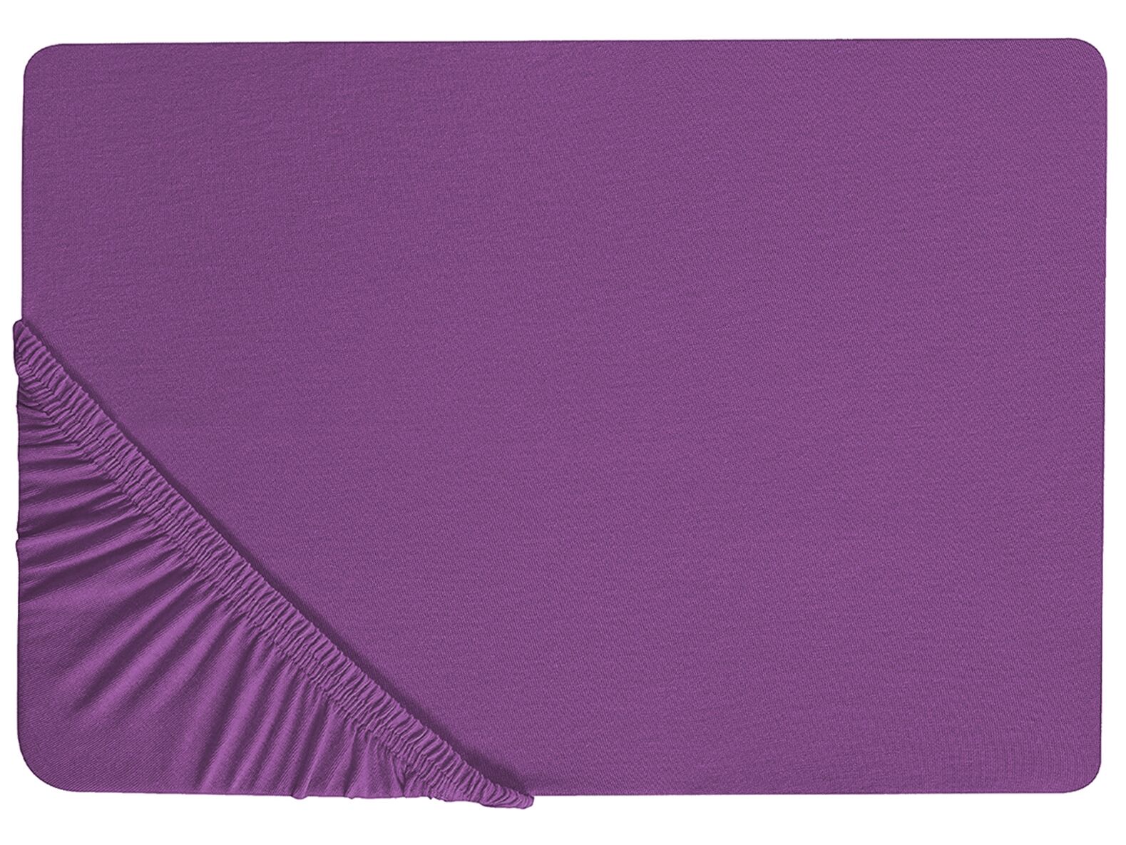Fitted Sheet JANBU Cotton 200 x 200 cm Purple