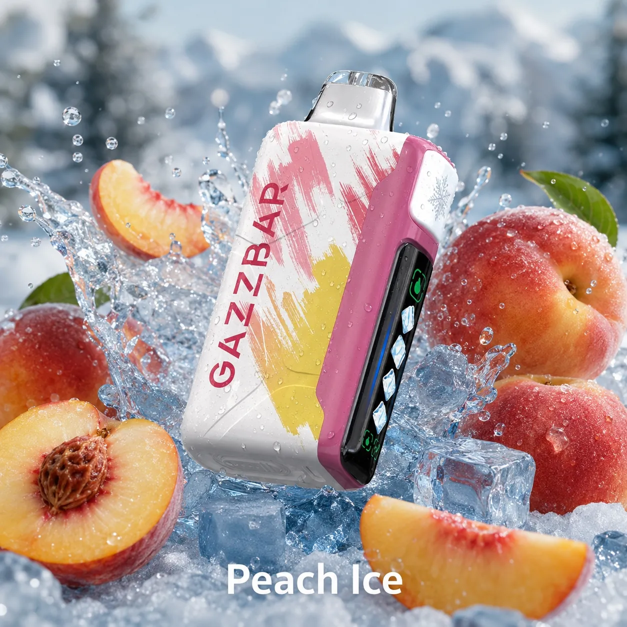 GAZZBAR ICE GOD 50 000 puffów – Lodowa soczysta brzoskwinia (Peach Ice)