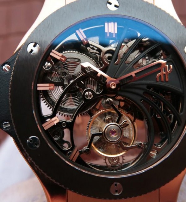 Replica Hublot Big Bang Ceramic Bezel Skeleton Tourbillon RG - Top club