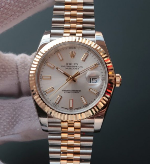 Replica Rolex DateJust II 41mm SS/YG Silver Dial Stick Marker SS/YG Bracelet A2836 - Elite Watch Atelier