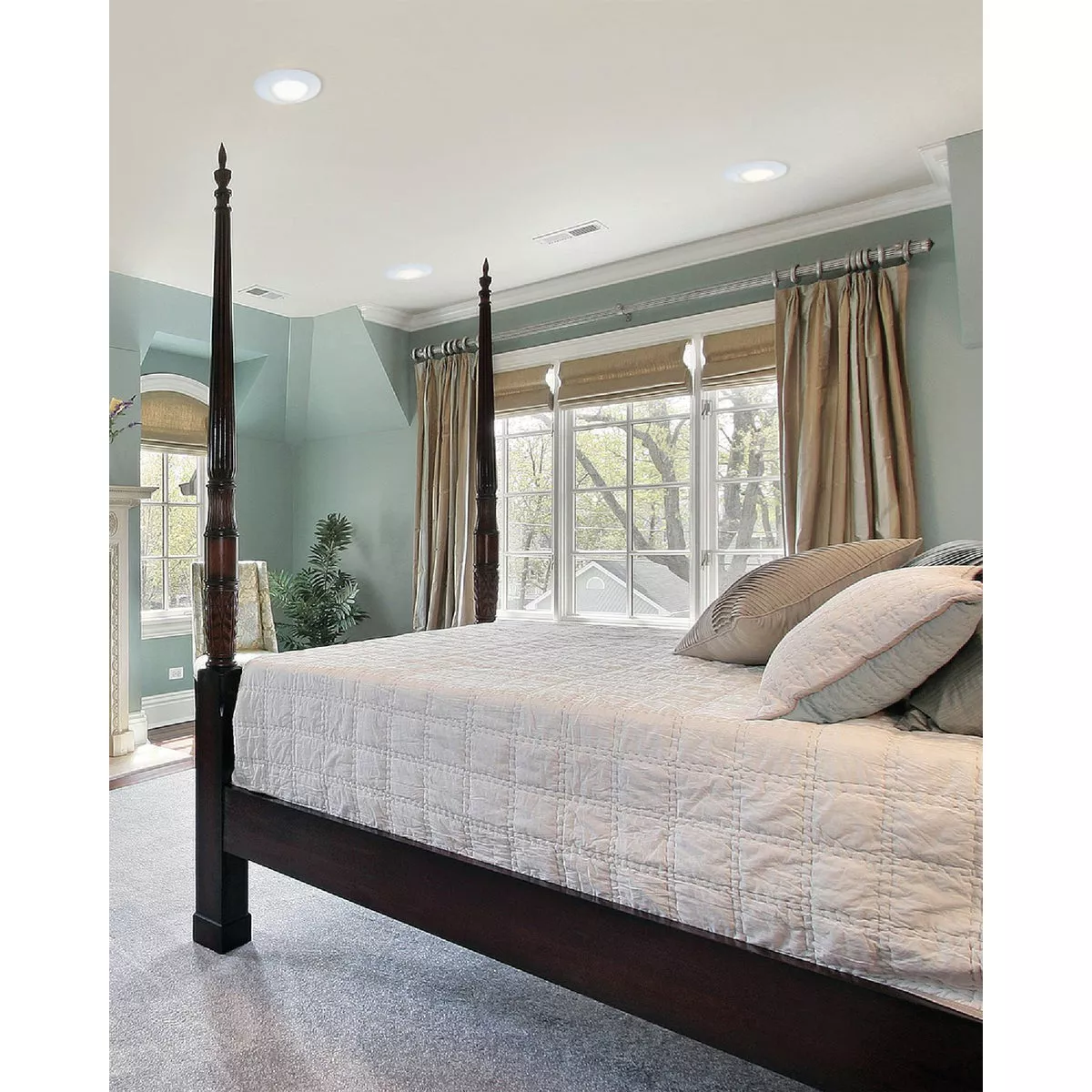 Halo 6 In. White Open Recessed Fixture Trim