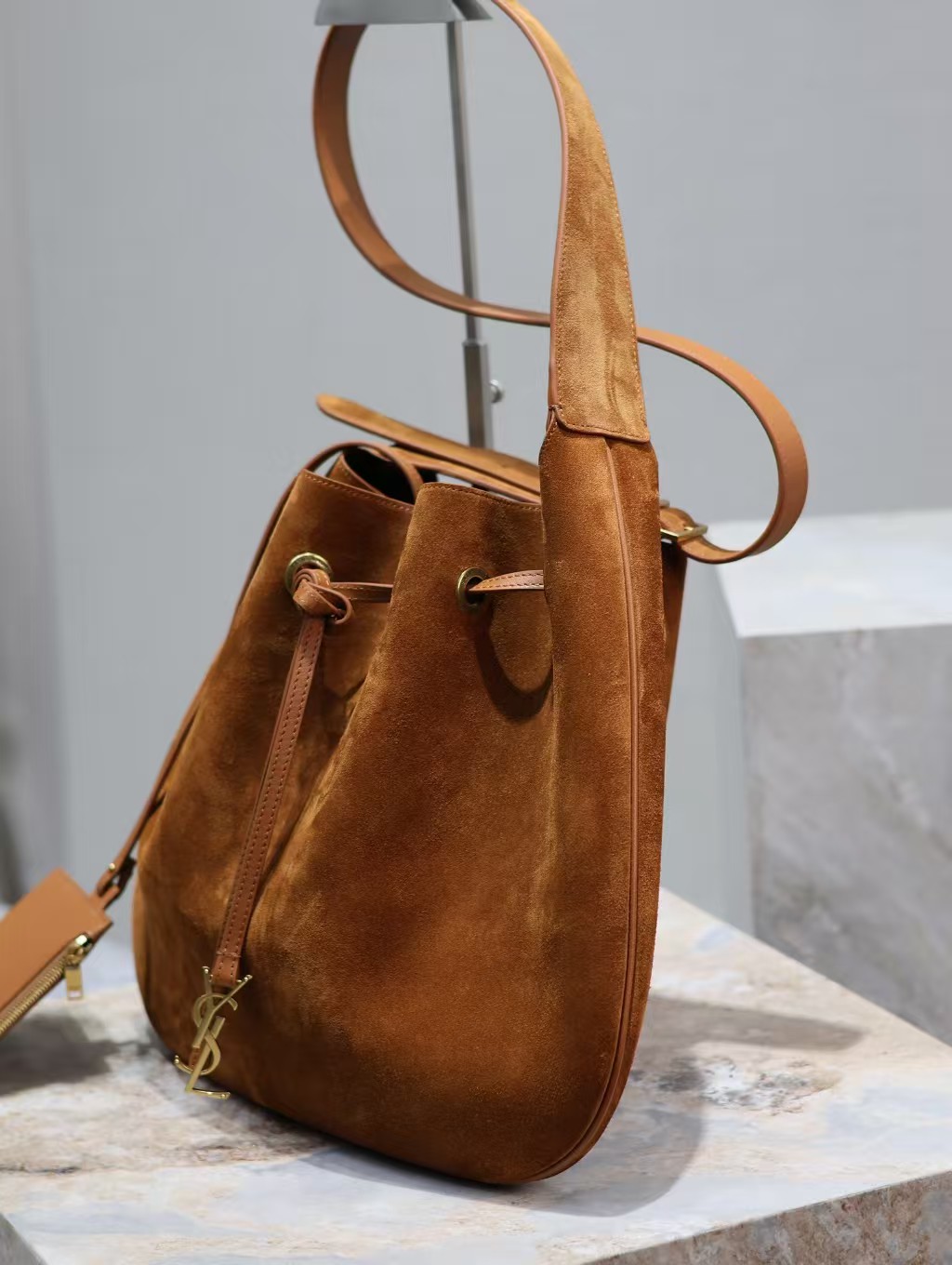 Saint Laurent Flat Hobo Suede Shoulder Bag1:1High-quality replica